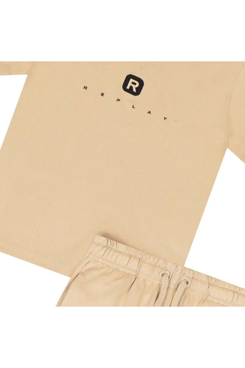 חליפת טריקו REPLAY לוגו מותג בגב לאורך לילדים White / 2Y