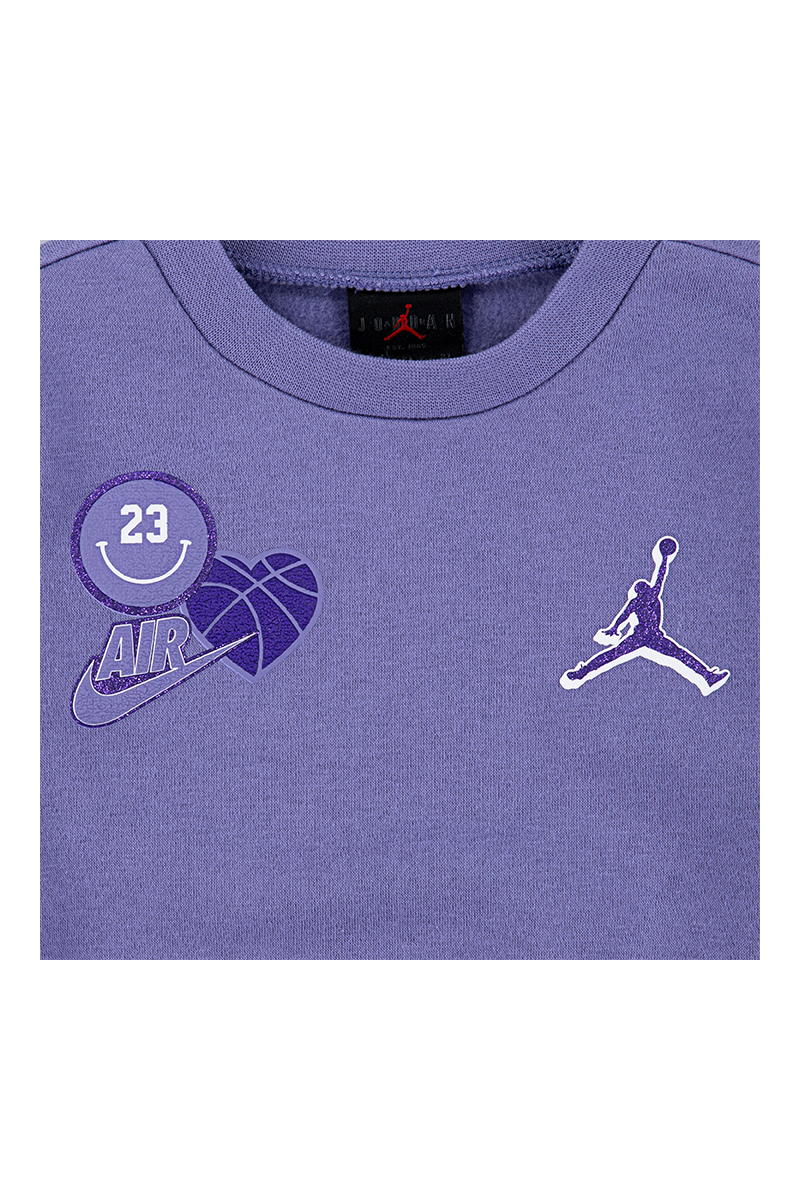 חליפת טרנינג JORDAN בעיטורי לוגו וכיתוב AIR לילדות