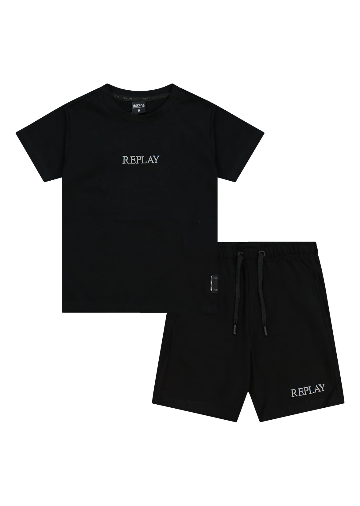 חליפת טריקו REPLAY רקמת RPLY לילדים BLACK / 4Y