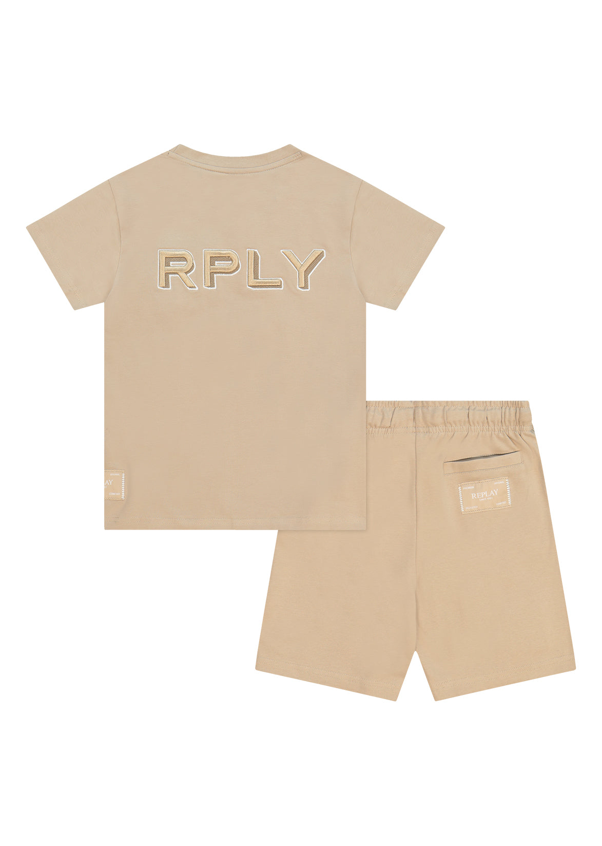 חליפת טריקו REPLAY לוגו RPLY בצד לילדים BROWN / 4Y