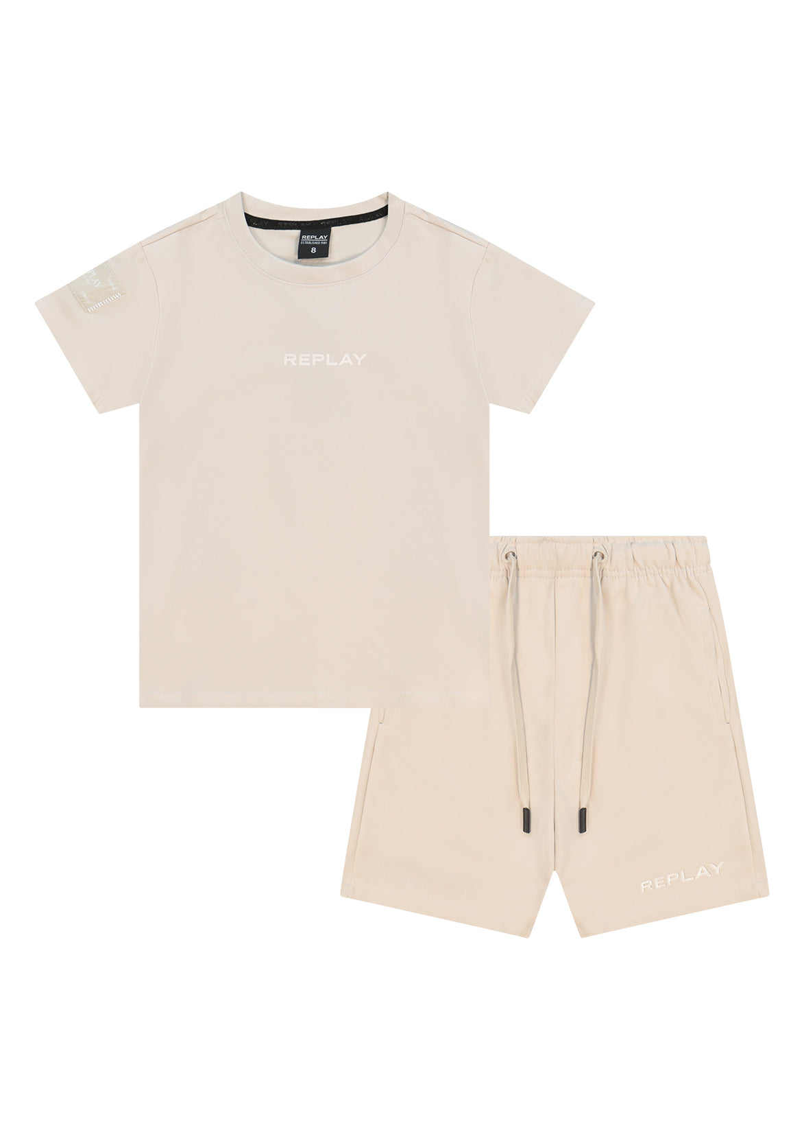 חליפת טריקו REPLAY הדפס Comfort Collection לילדים Gray / 4Y