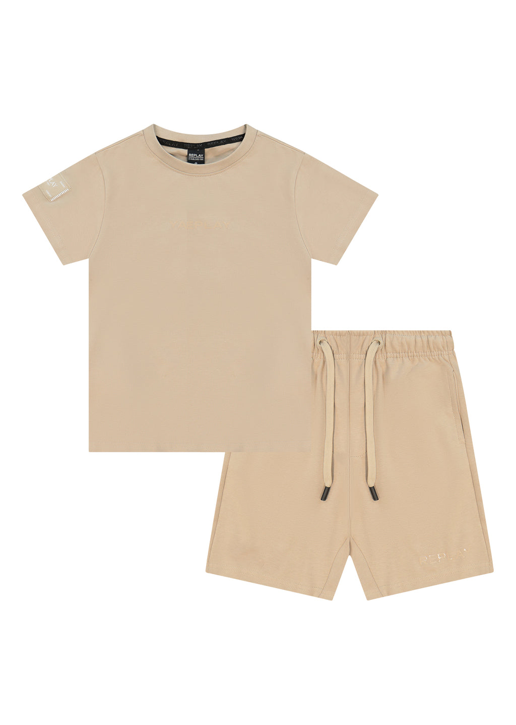 חליפת טריקו REPLAY הדפס Comfort Collection לילדים BROWN / 4Y