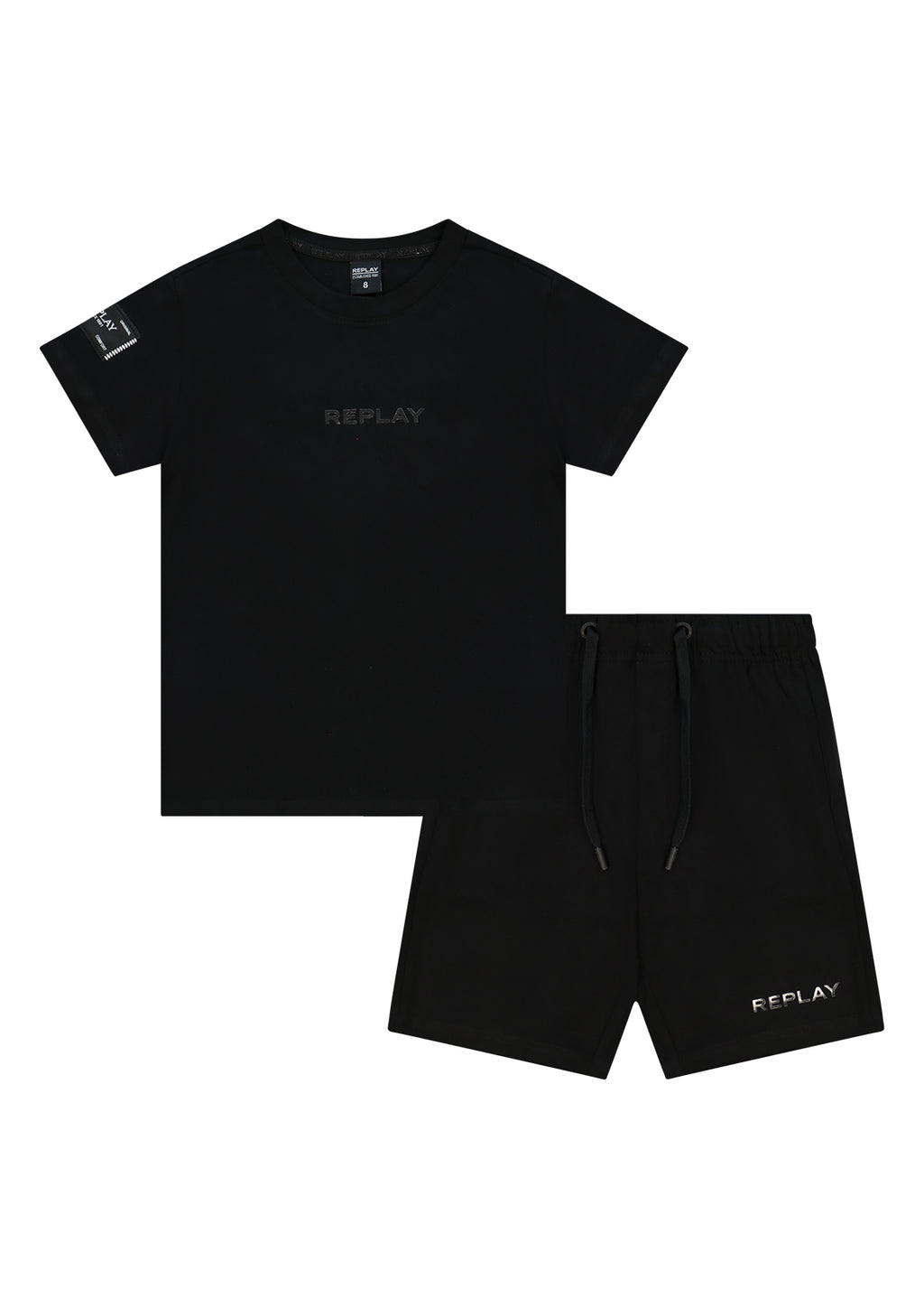 חליפת טריקו REPLAY הדפס Comfort Collection לילדים BLACK / 4Y