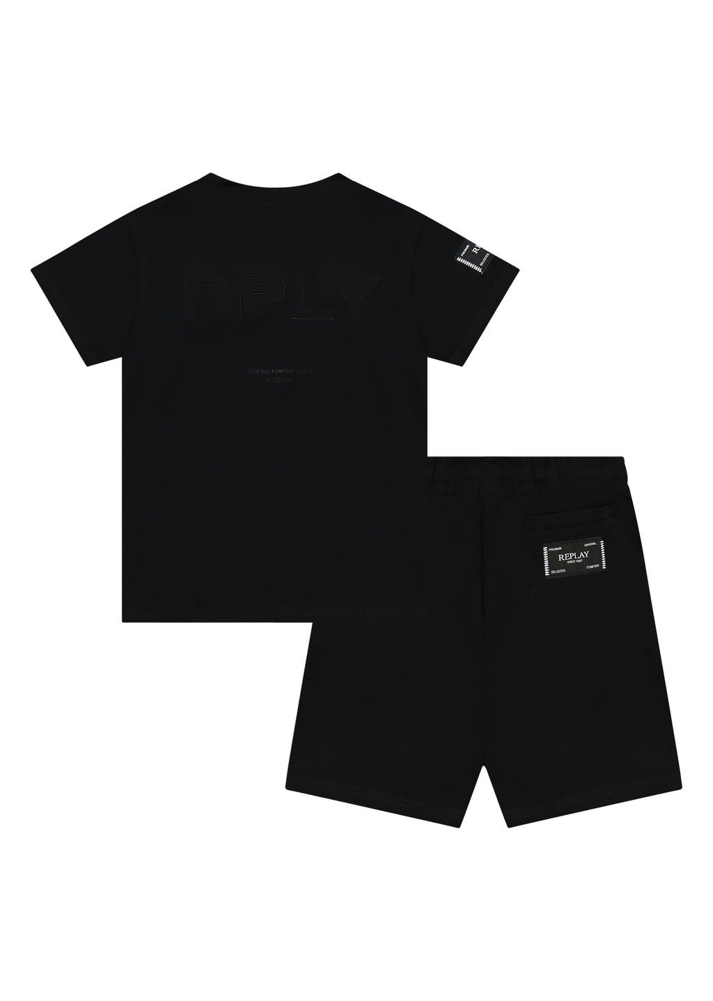 חליפת טריקו REPLAY הדפס Comfort Collection לילדים BLACK / 4Y