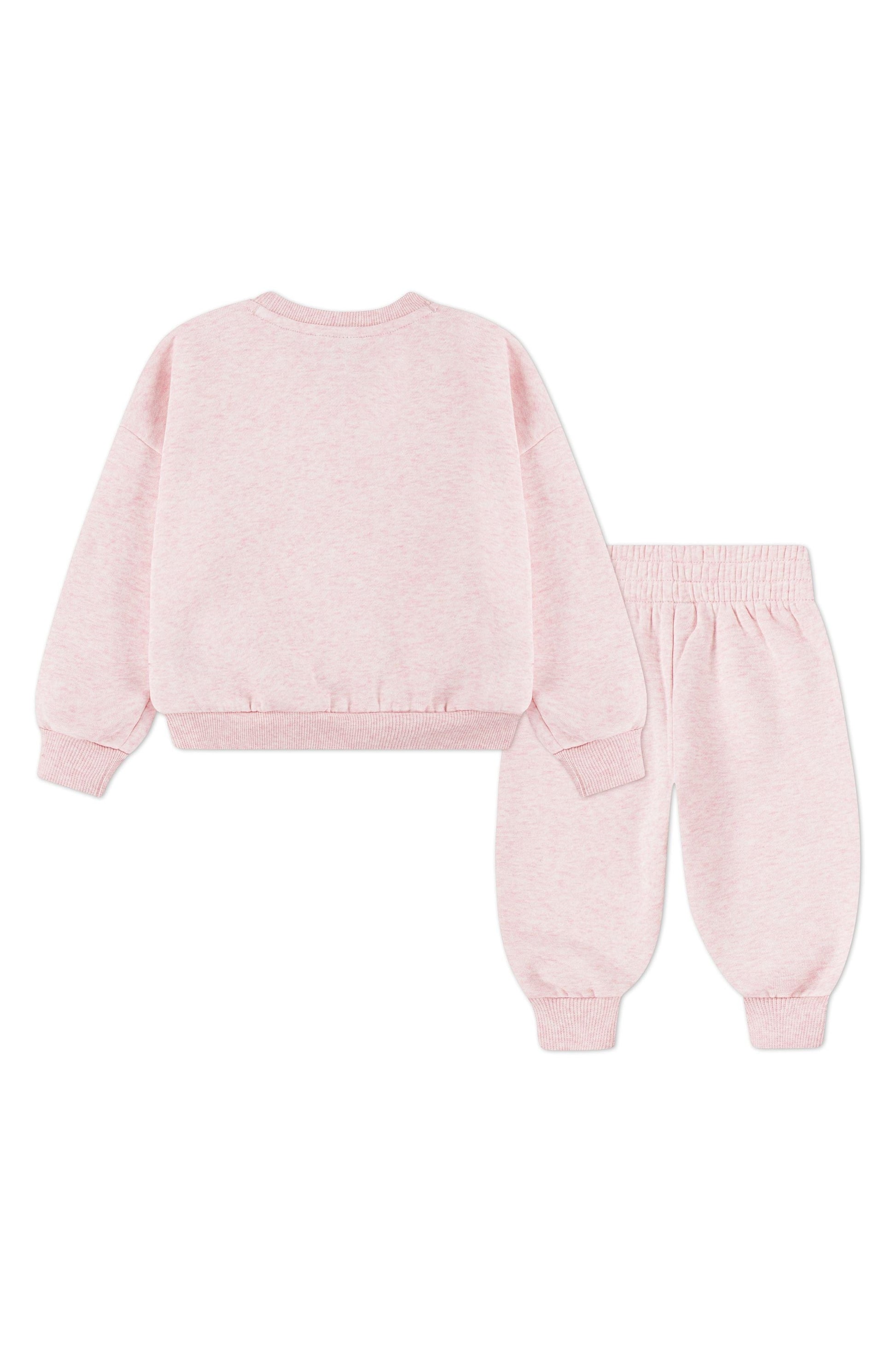 חליפת טרנינג NIKE לוגו סווש בחזית לילדות Pink / 2Y