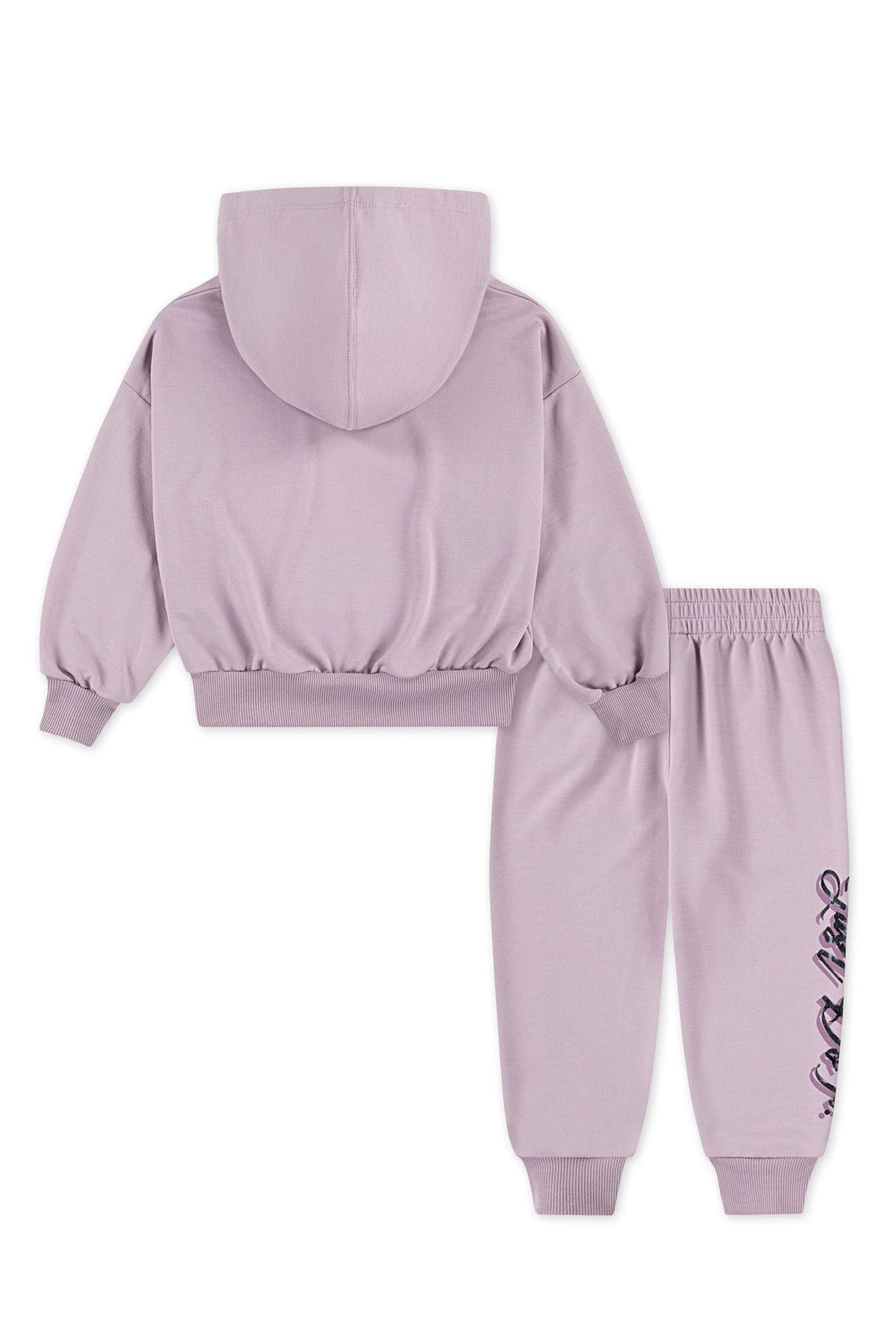 חליפת טרנינג NIKEעם קפוצ'ון והדפס לוגו גרפי לילדות Pink / 2Y