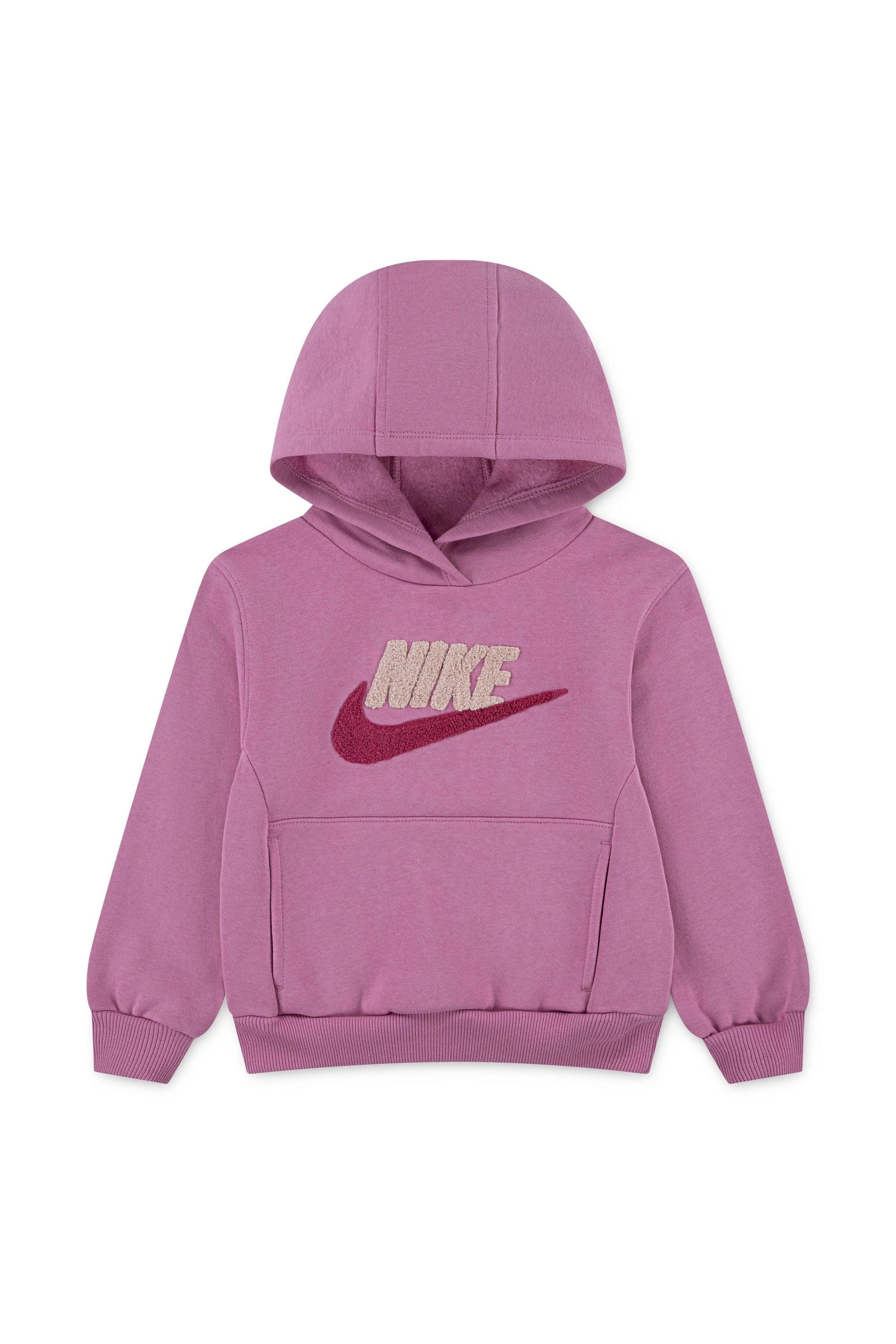 חליפת טרנינג NIKE לוגו סווש עם טקסטורה לילדות Pink / 2Y