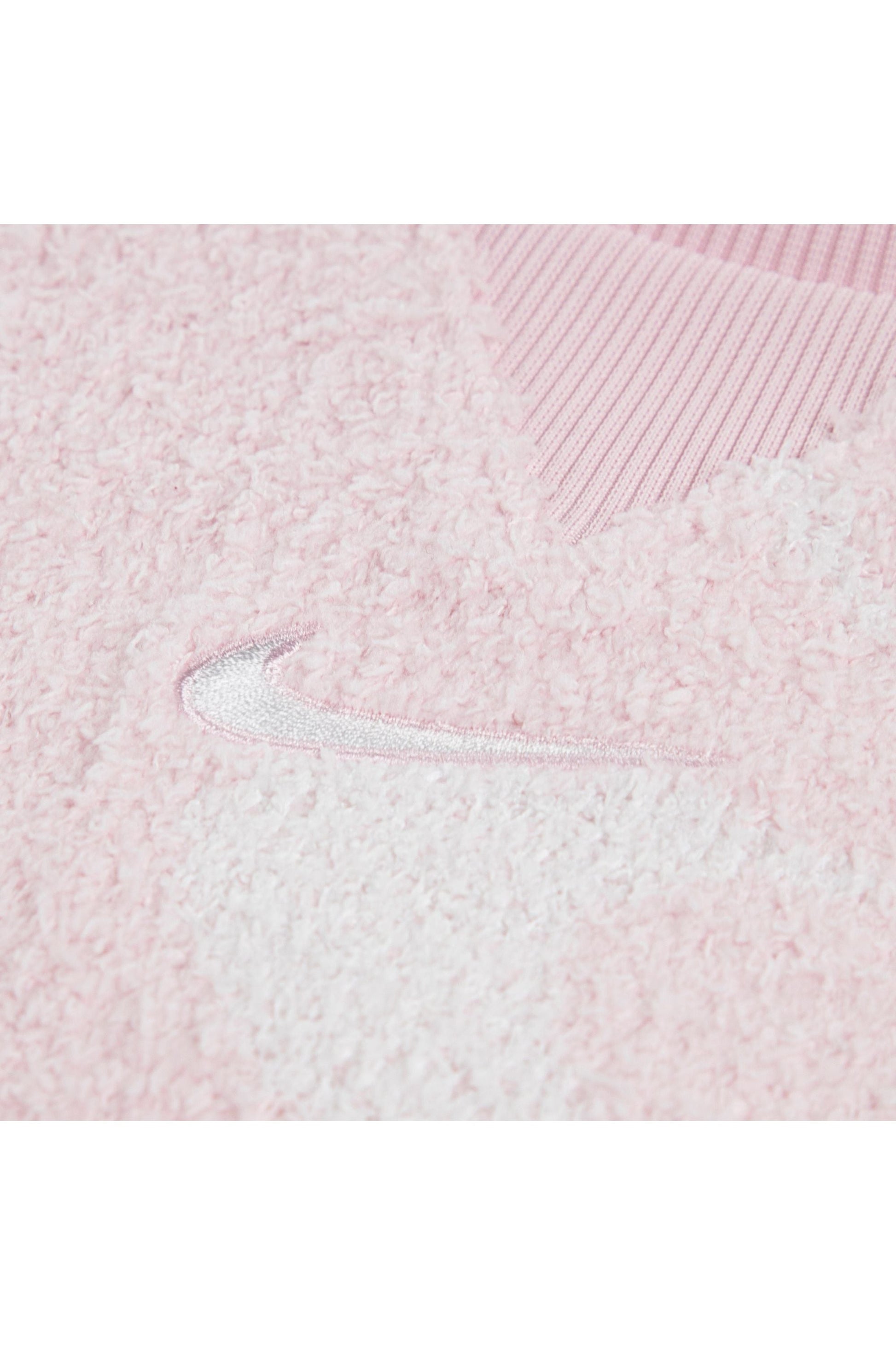 חליפת טרנינג פליז NIKE עם הדפסי סווש לילדות Pink / 2Y