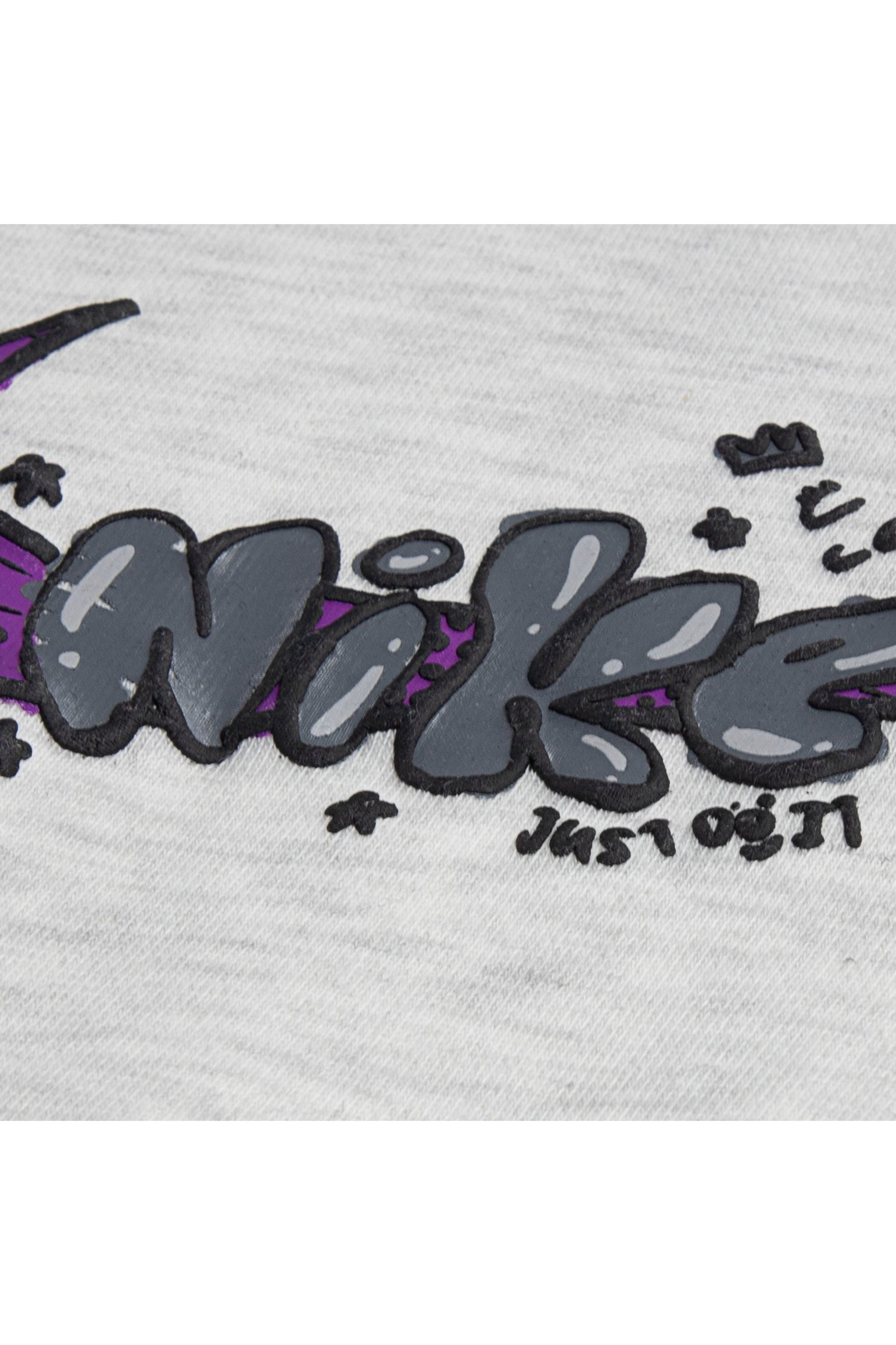 חליפת טרנינג NIKE לוגו מותג גדול באמצע לילדות BEIGE / 2Y