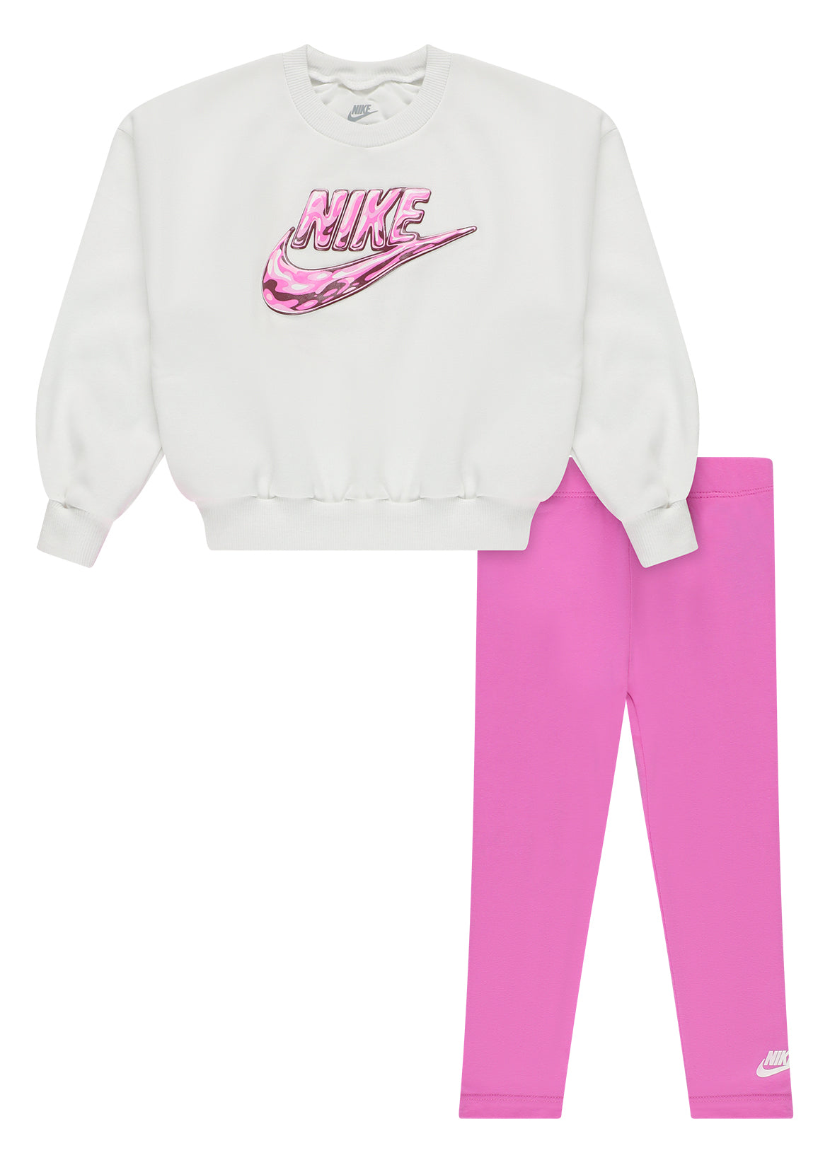 חליפת אקטיב NIKE Fleece עם טייץ לילדות Multi / 2Y