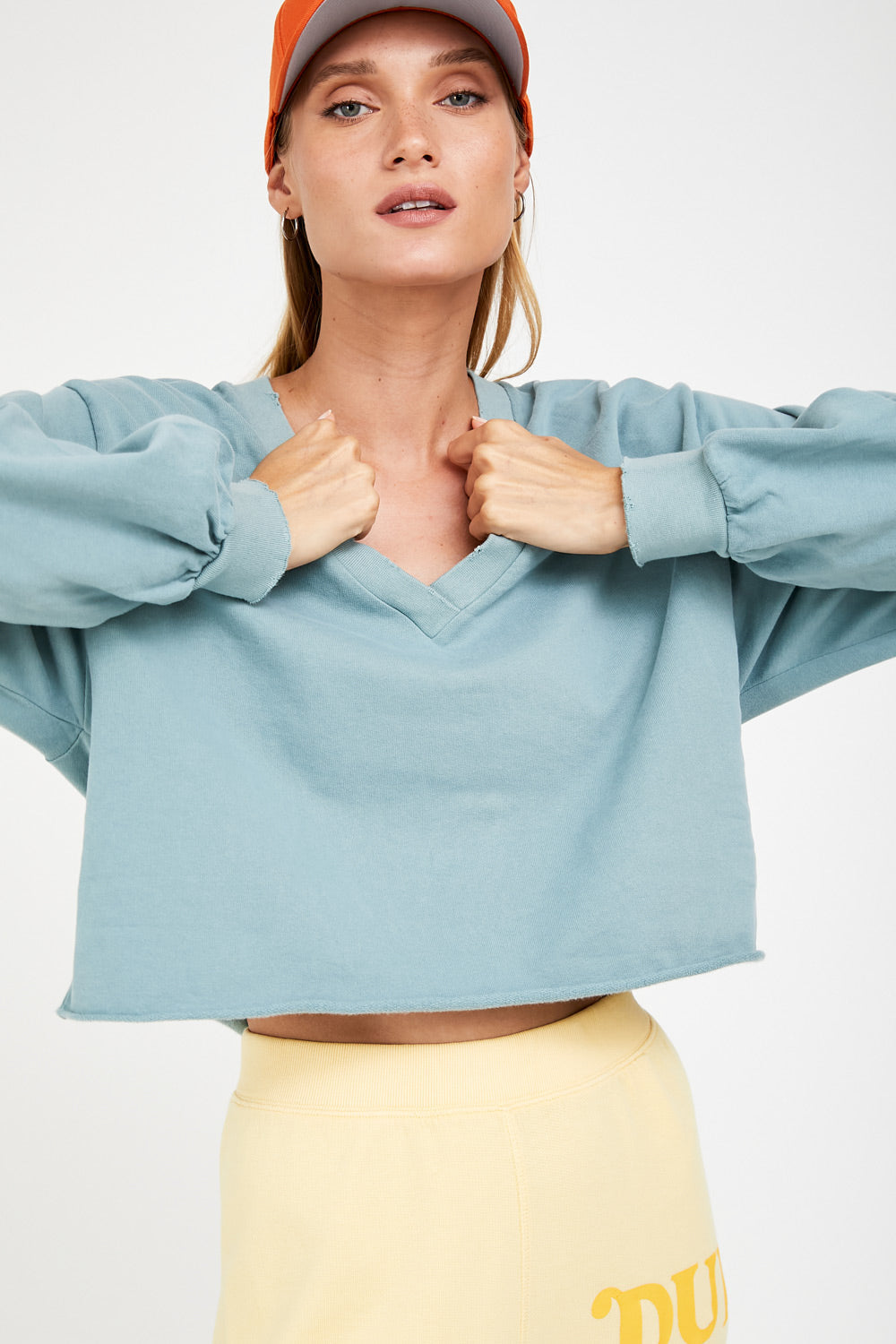 קרופ טופ pure ירוק סלאדין