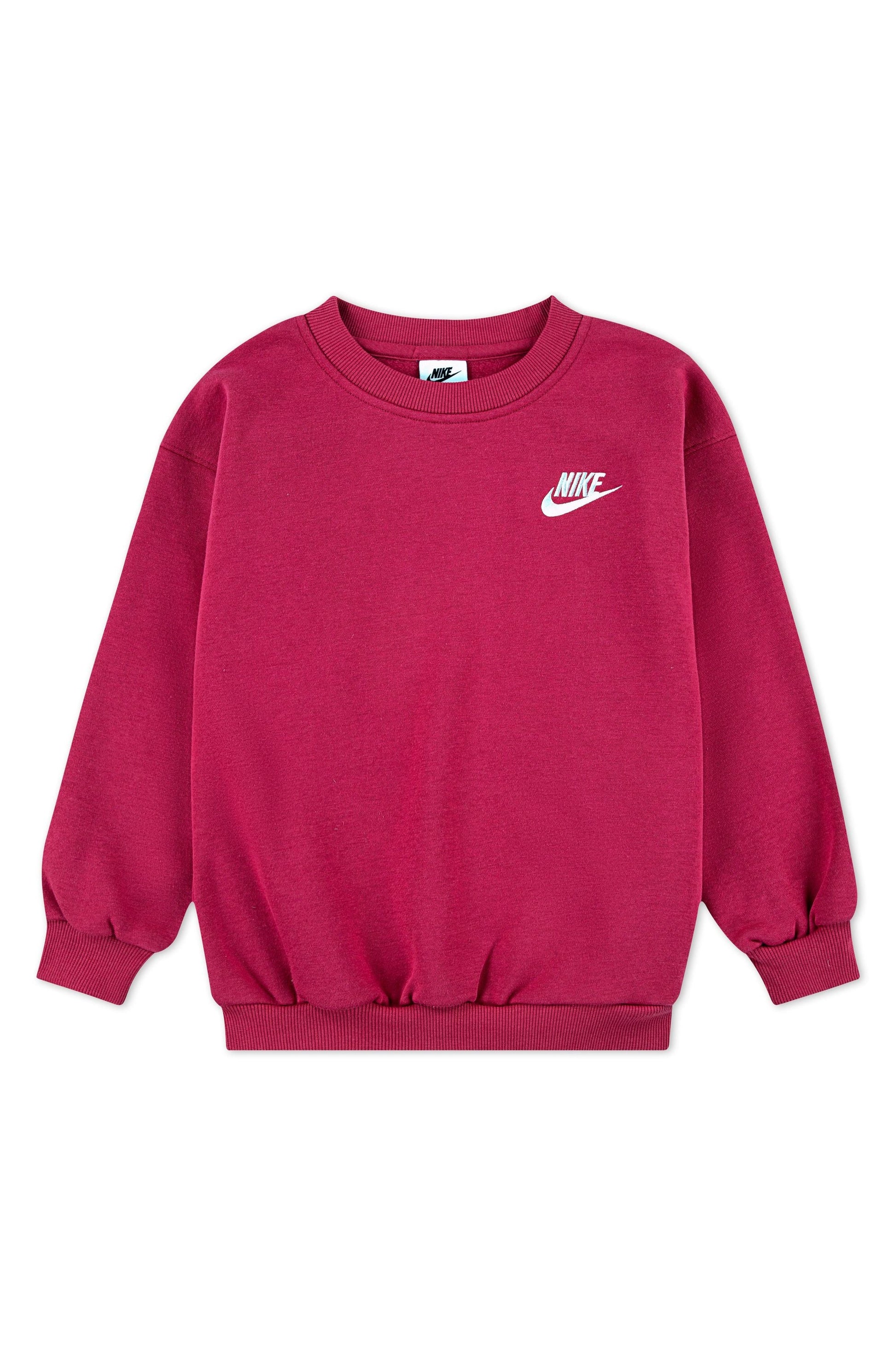 חליפת טייץ NIKE עם סווטשירט תואם ולוגו לילדות Pink / 4XY