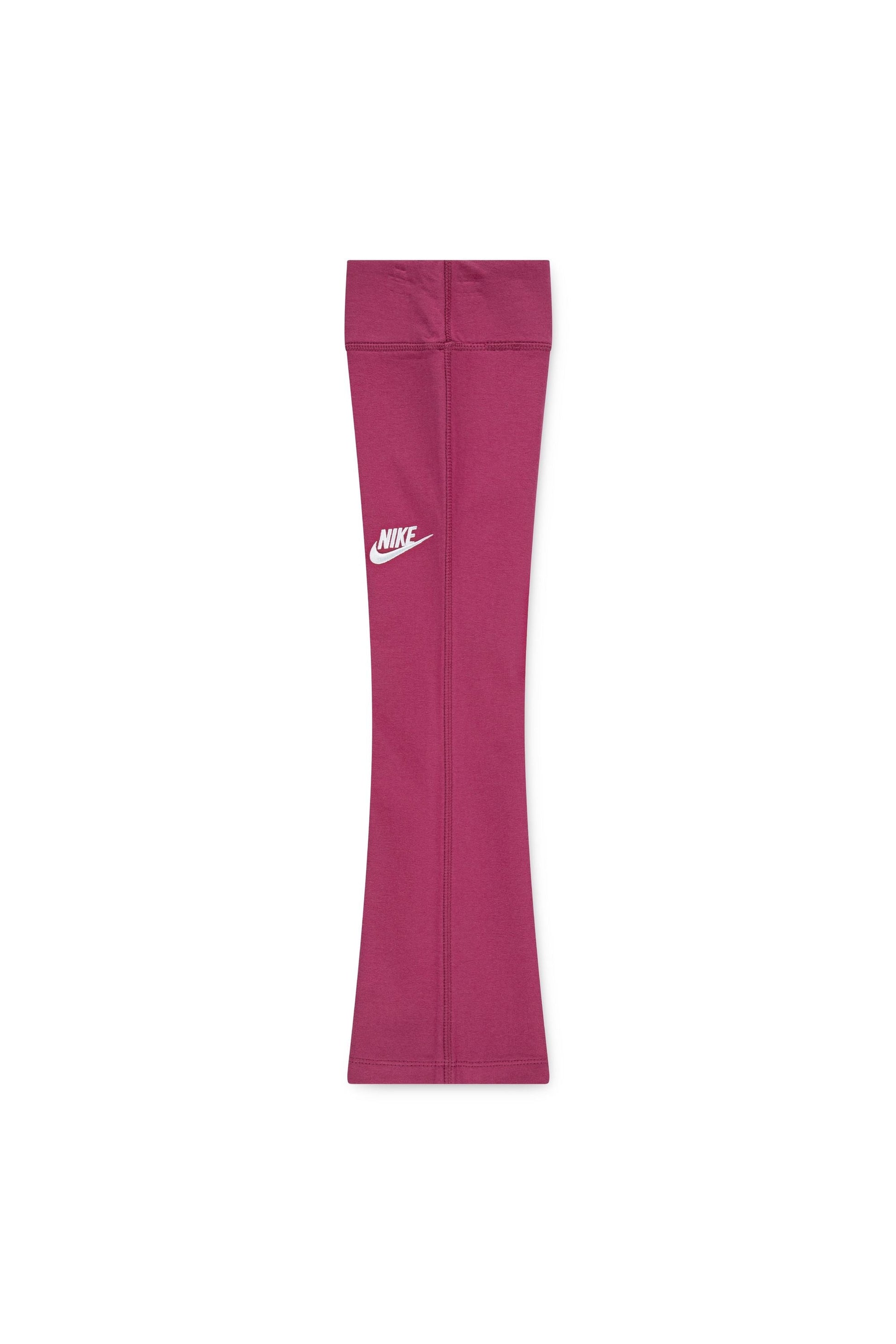 חליפת טייץ NIKE עם סווטשירט תואם ולוגו לילדות Pink / 4XY