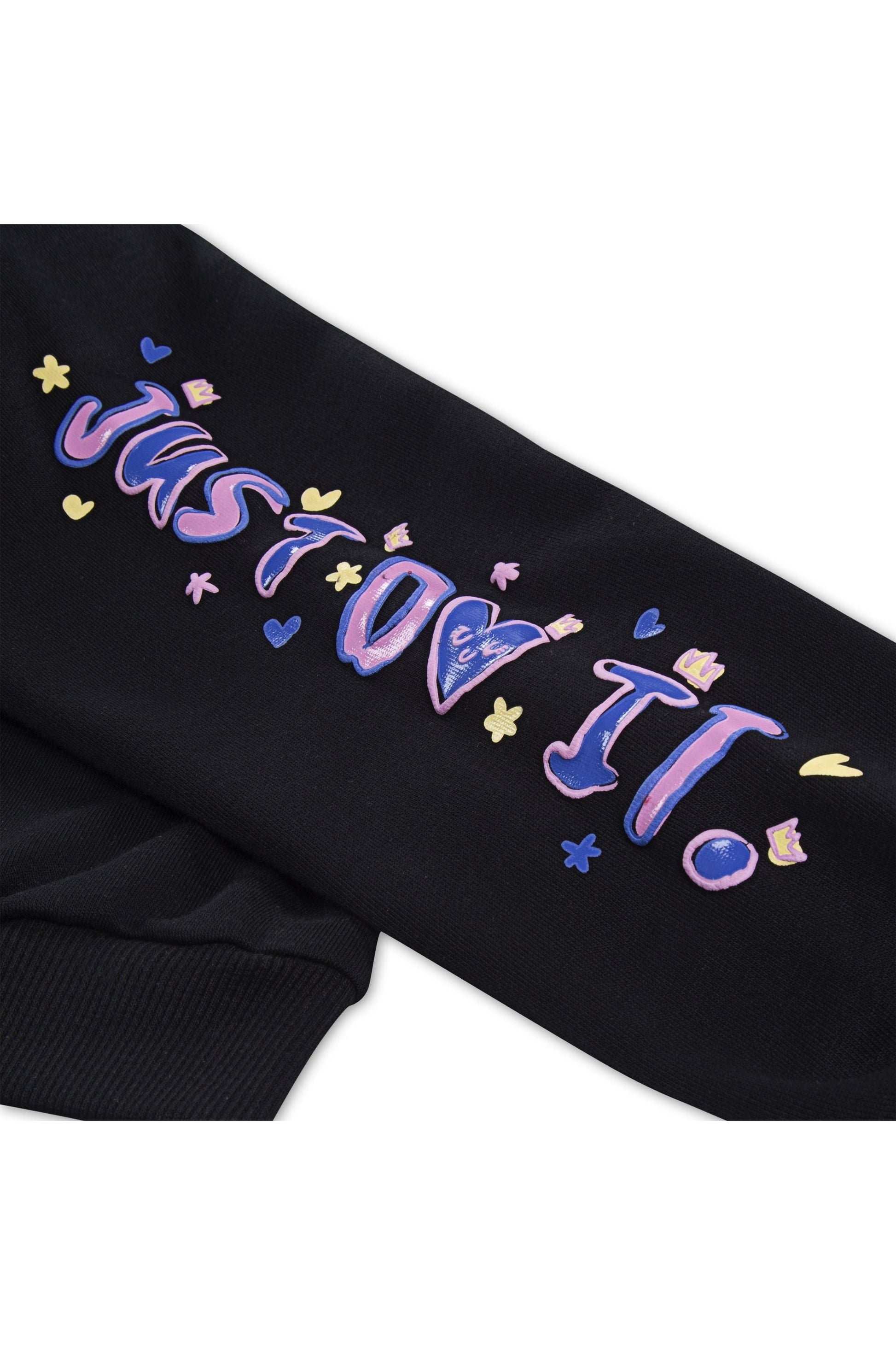 חליפת טרנינג NIKE הדפס לוגו צבעוני בחזית לילדות BLACK / 4XY