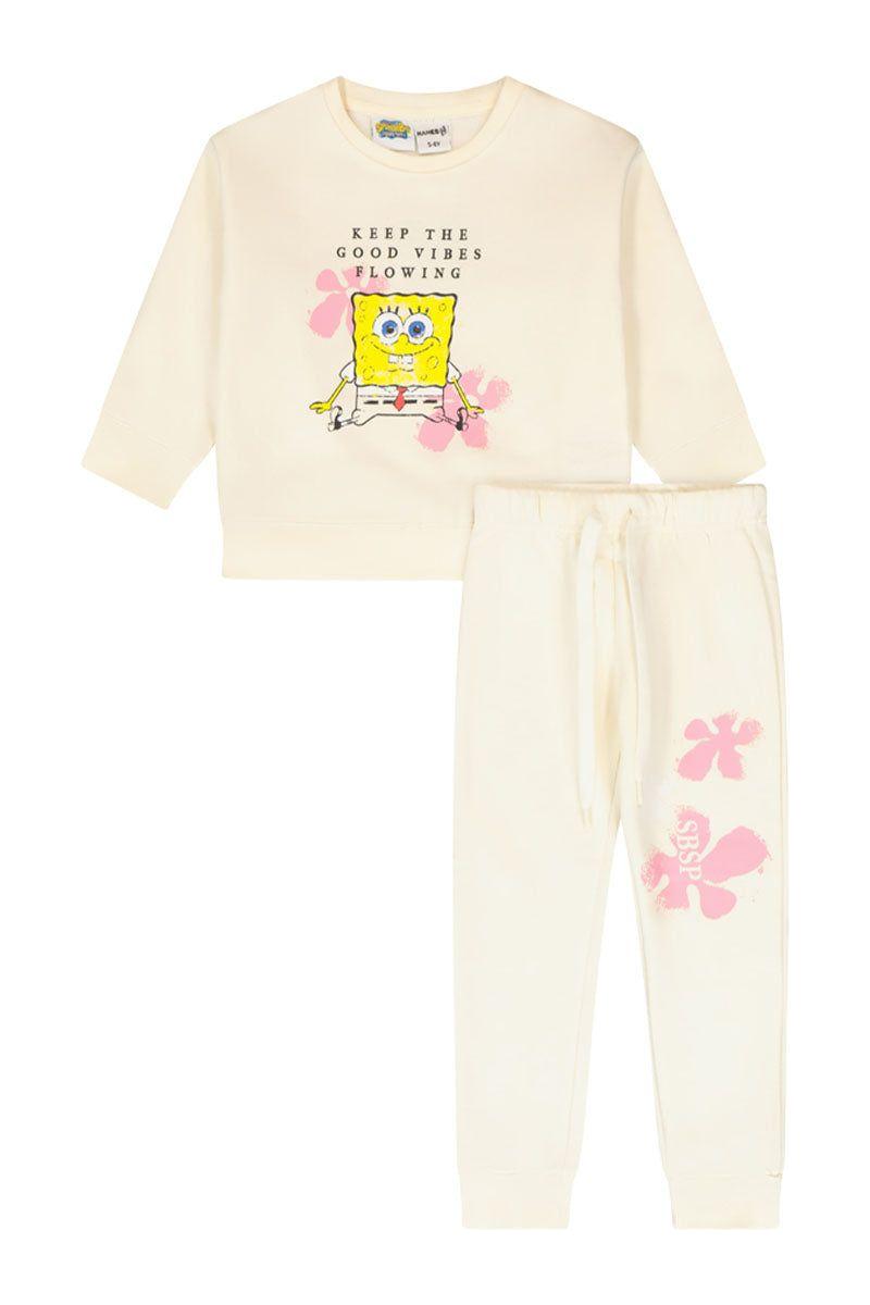 חליפת טרנינג NAMES SQUARE הדפס בוב ספוג אחורי לילדות