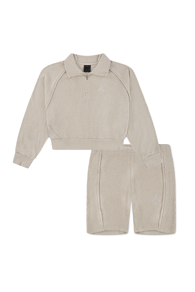 חליפת טרנינג JORDAN חולצת רבע רוכסן עם צווארון לילדות