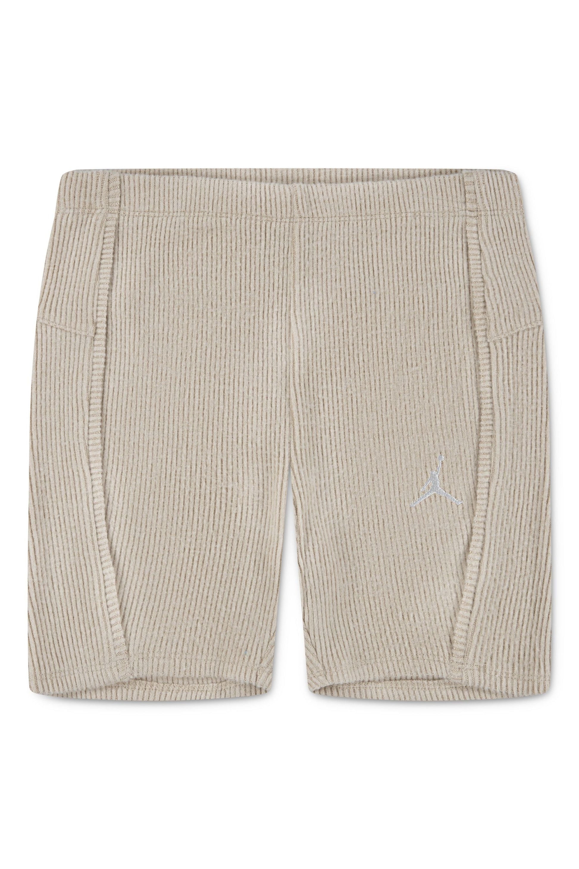 חליפת טרנינג JORDAN חולצת רבע רוכסן עם צווארון לילדות BEIGE / 12-13Y