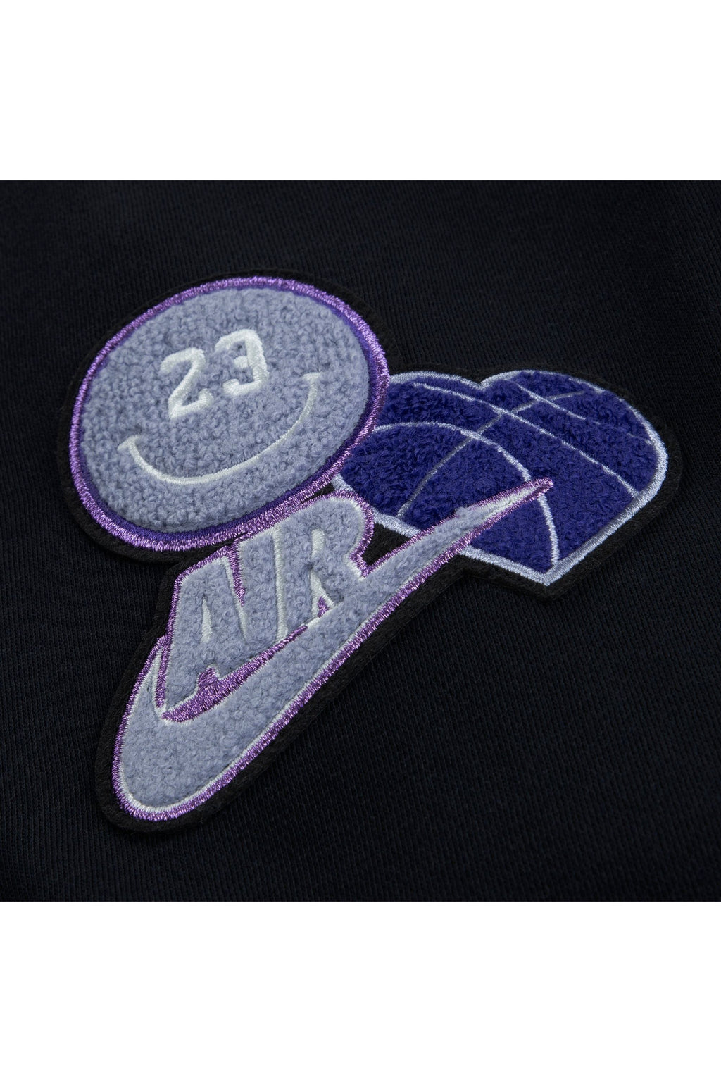 חליפת טרנינג JORDAN עם לוגו גדול וכיתוב מעוצב לילדות BLACK / 12-13Y