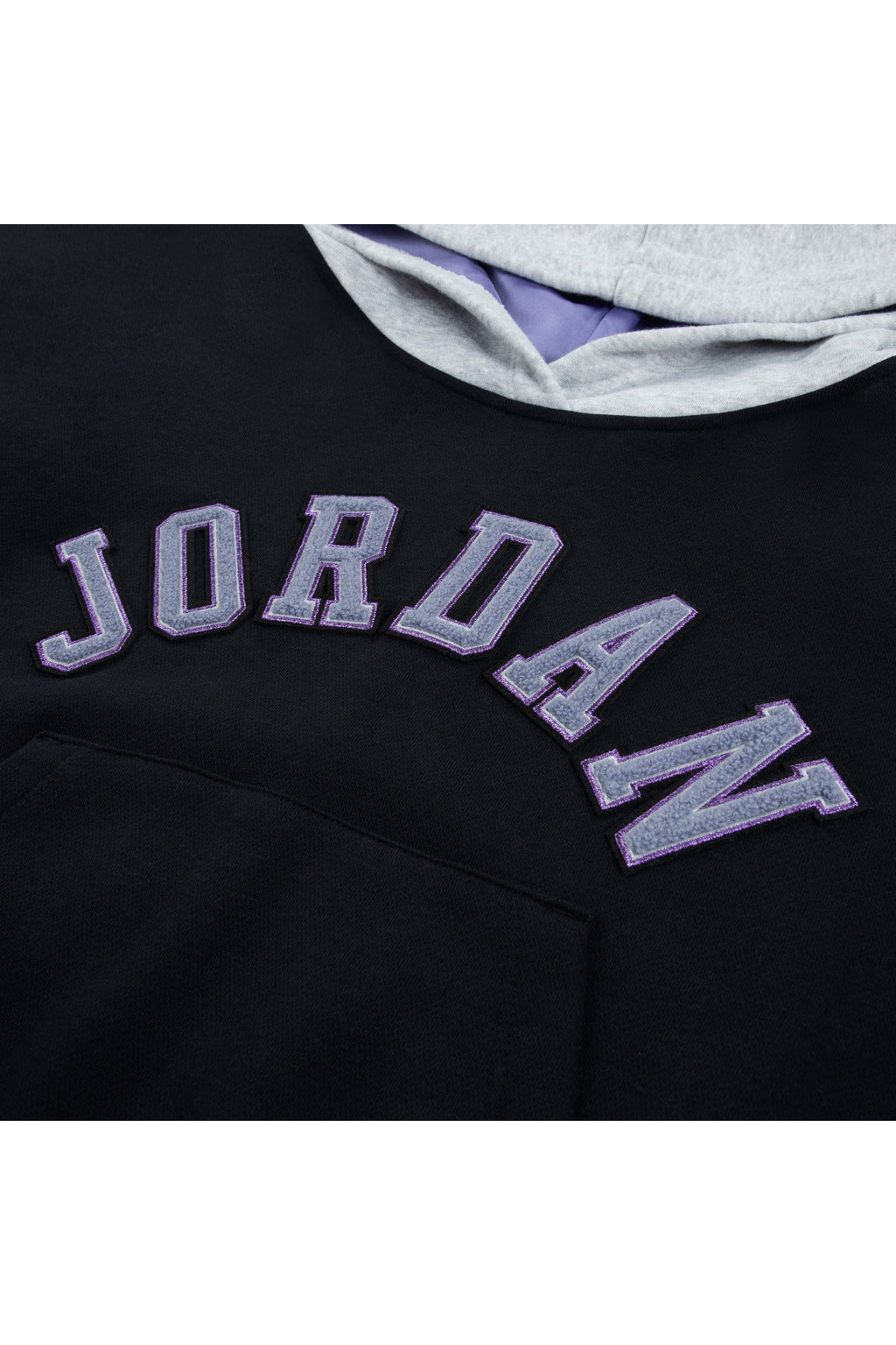 חליפת טרנינג JORDAN עם לוגו גדול וכיתוב מעוצב לילדות BLACK / 12-13Y