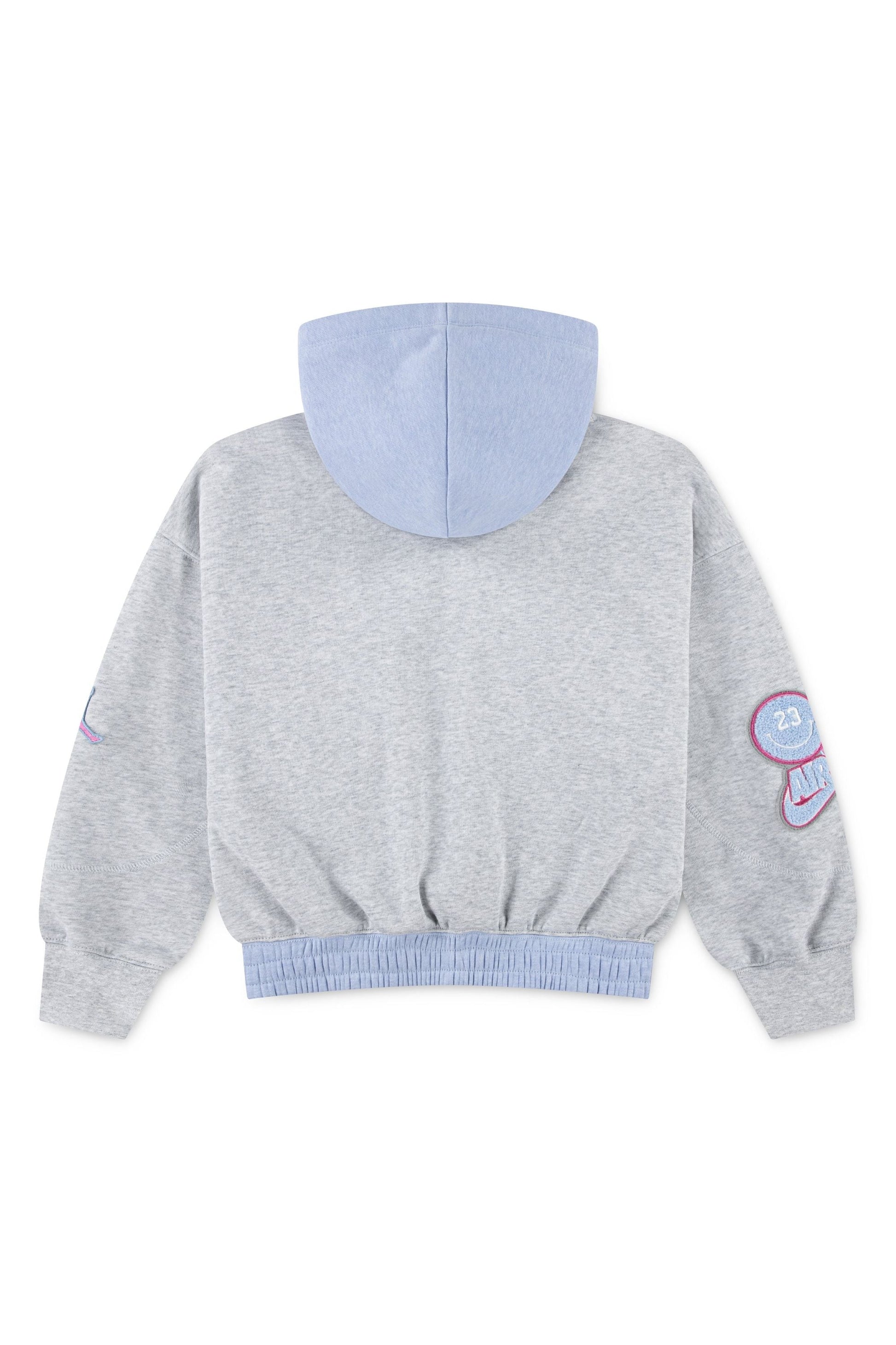 חליפת טרנינג JORDAN עם לוגו גדול וכיתוב מעוצב לילדות BLACK / 12-13Y