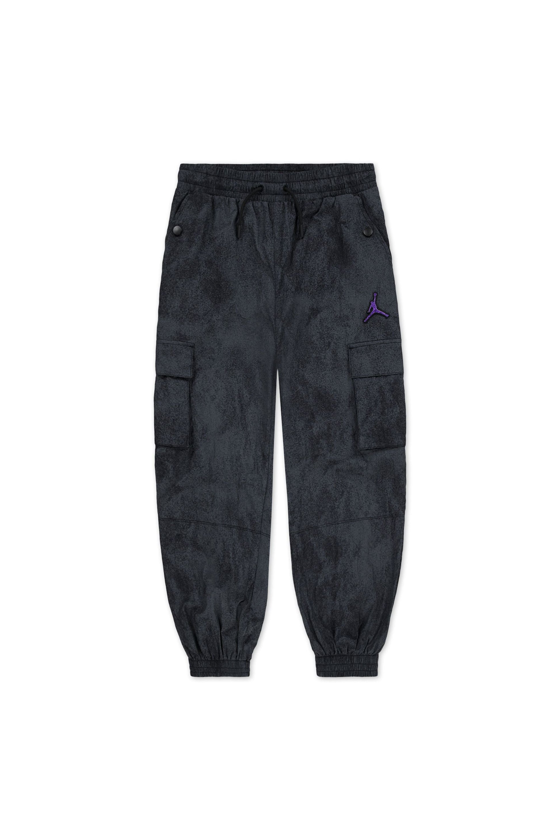 חליפת טרנינג JORDAN מבד טקסטורתי עם כיסים גדולים לילדות BLACK / 12-13Y