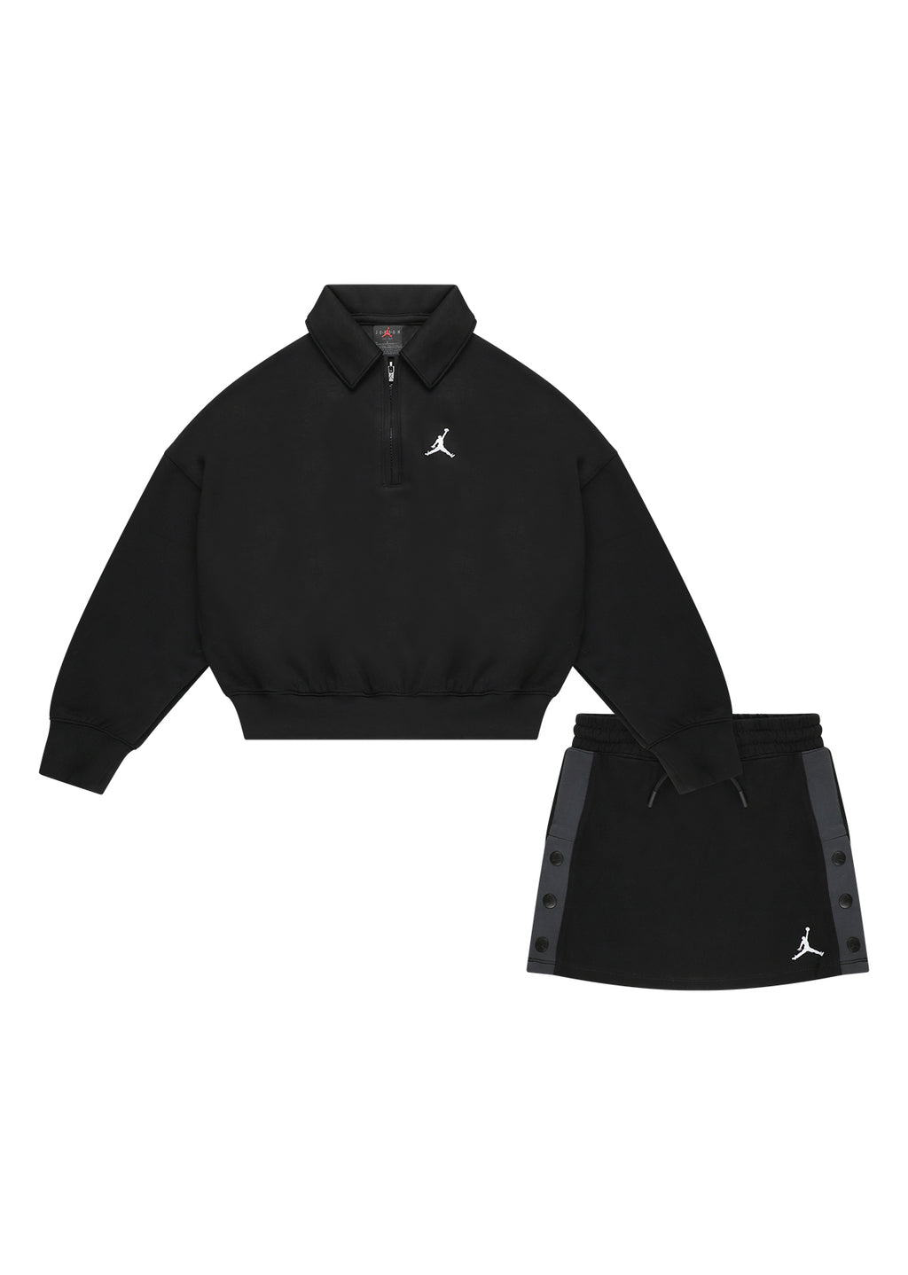 חליפת חצאית JORDAN SHE'S AN ALLSTAR HALF ZIP לילדות BLACK / 12-13Y
