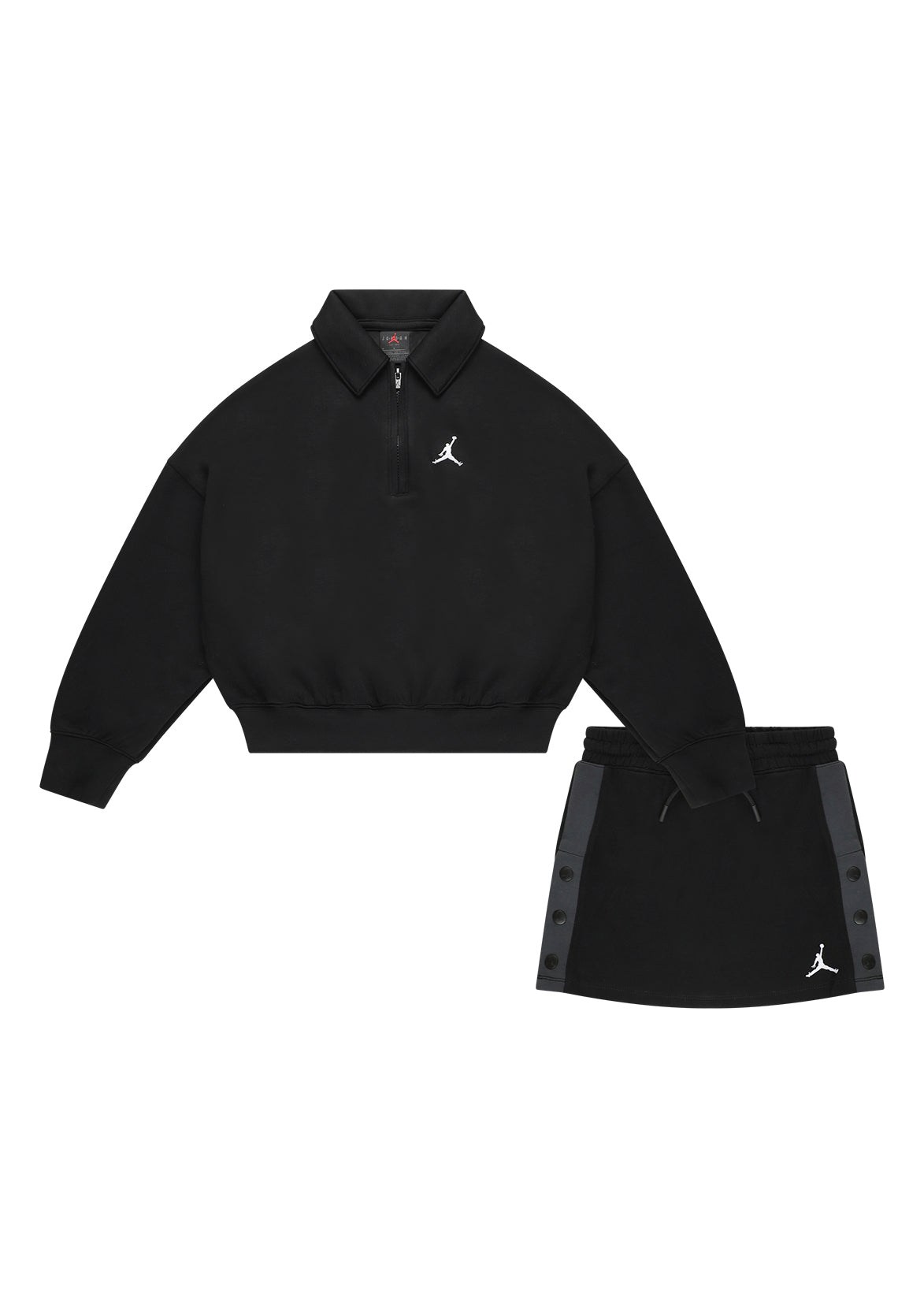 חליפת חצאית JORDAN SHE'S AN ALLSTAR HALF ZIP לילדות BLACK / 12-13Y