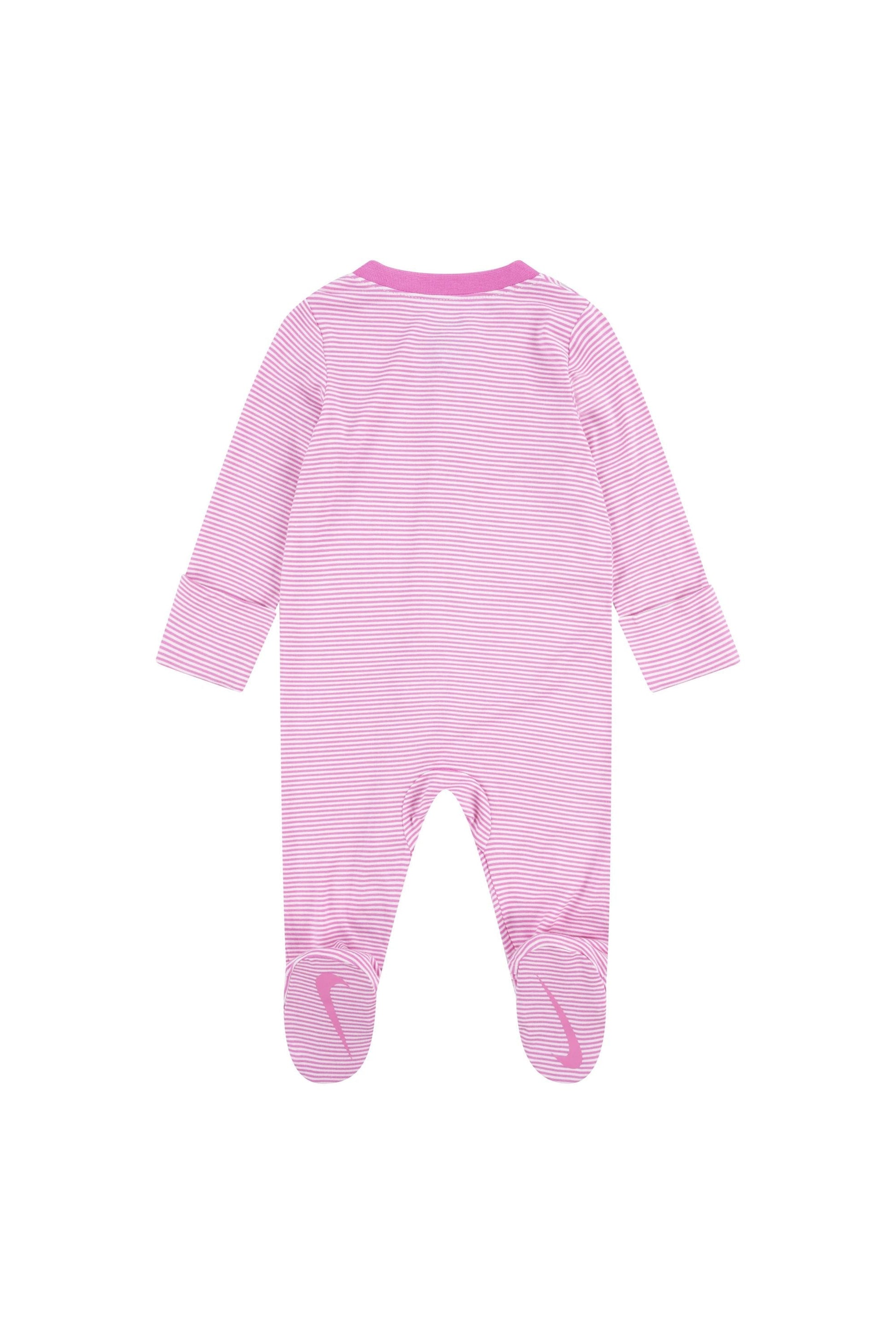 אוברול NIKE פסים לוגו מותג לתינוקות Pink / NB