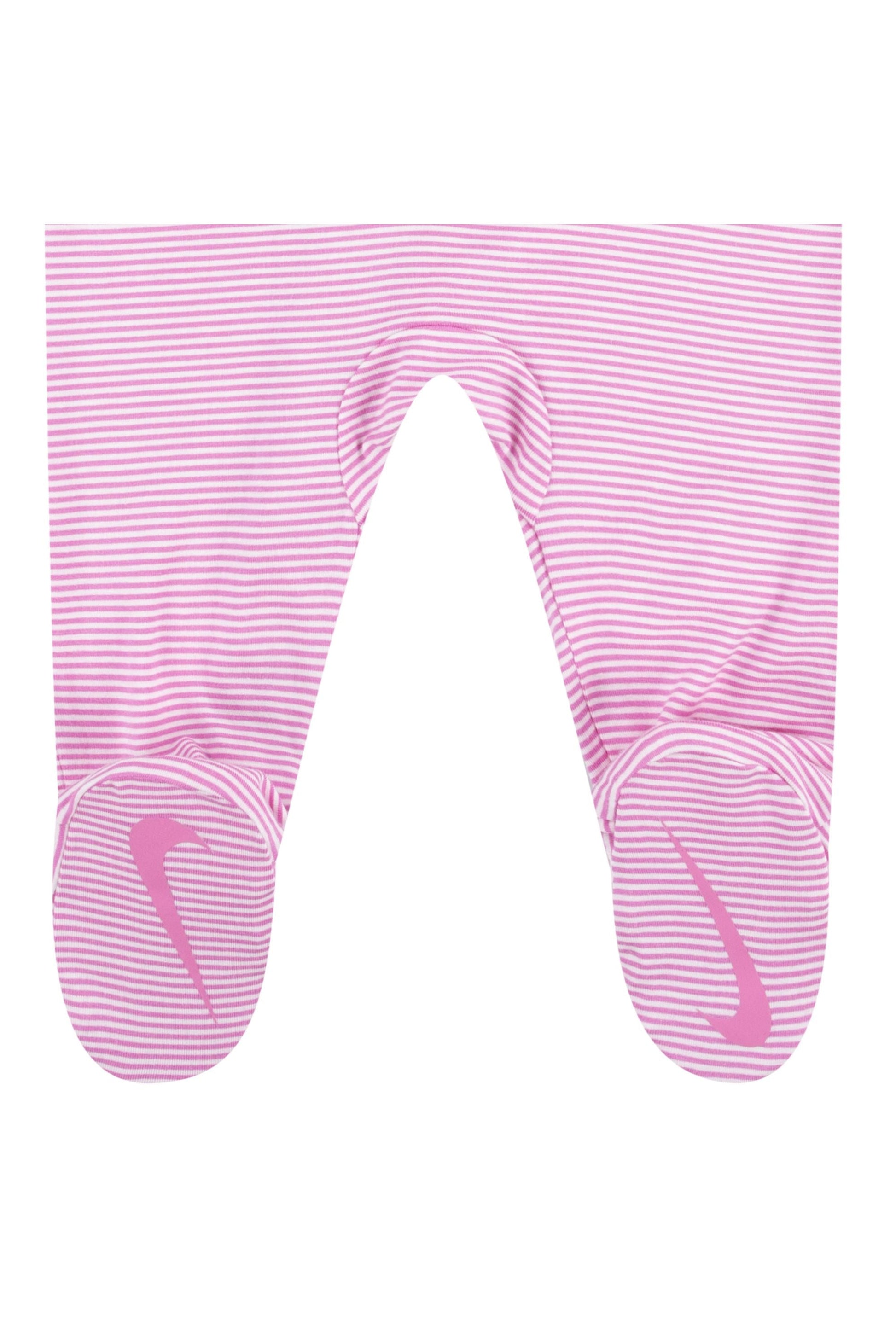 אוברול NIKE פסים לוגו מותג לתינוקות Pink / NB