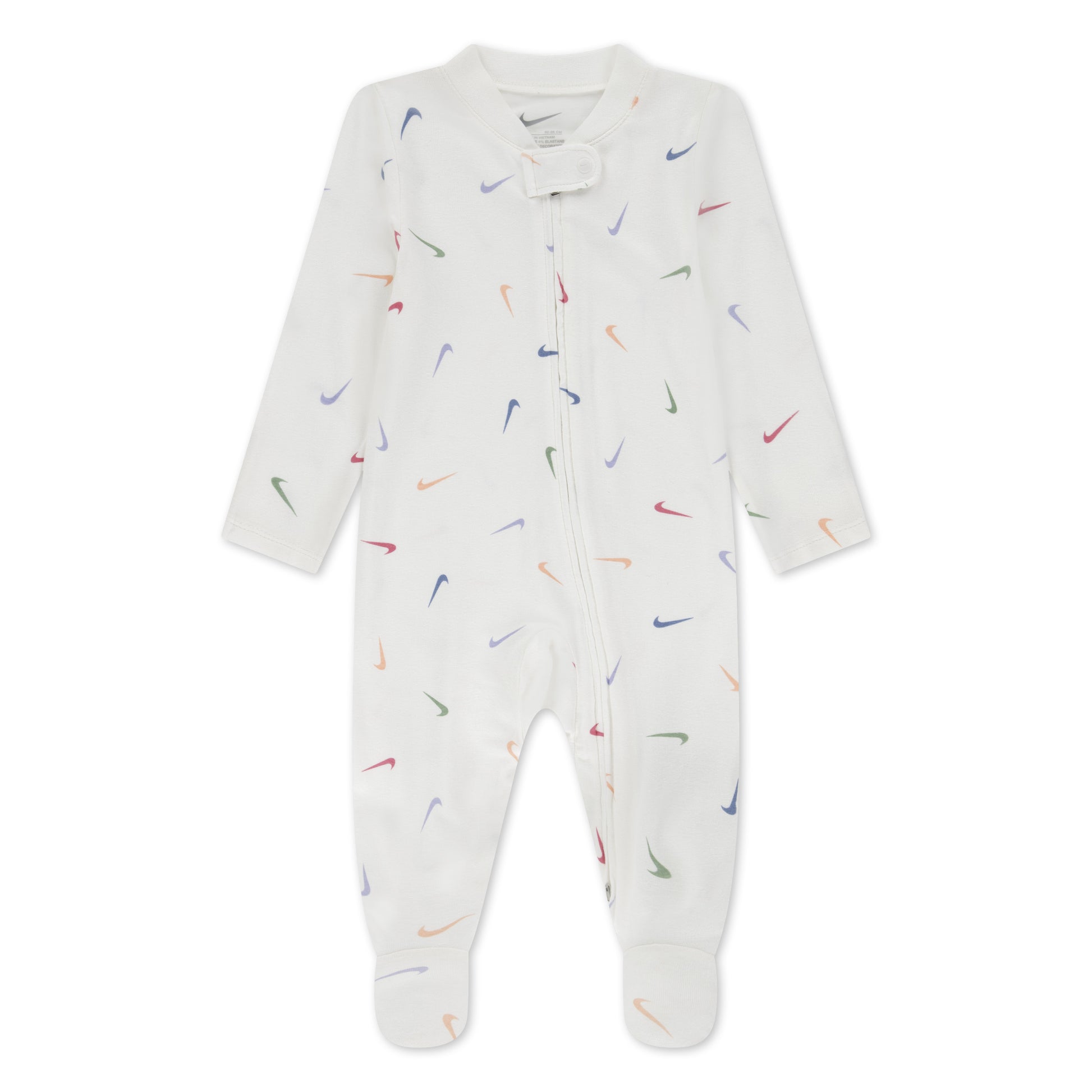 לתינוקות AOP VISCOSE FOOTED COVERALL NIKE בגד גוף WHITE / NB