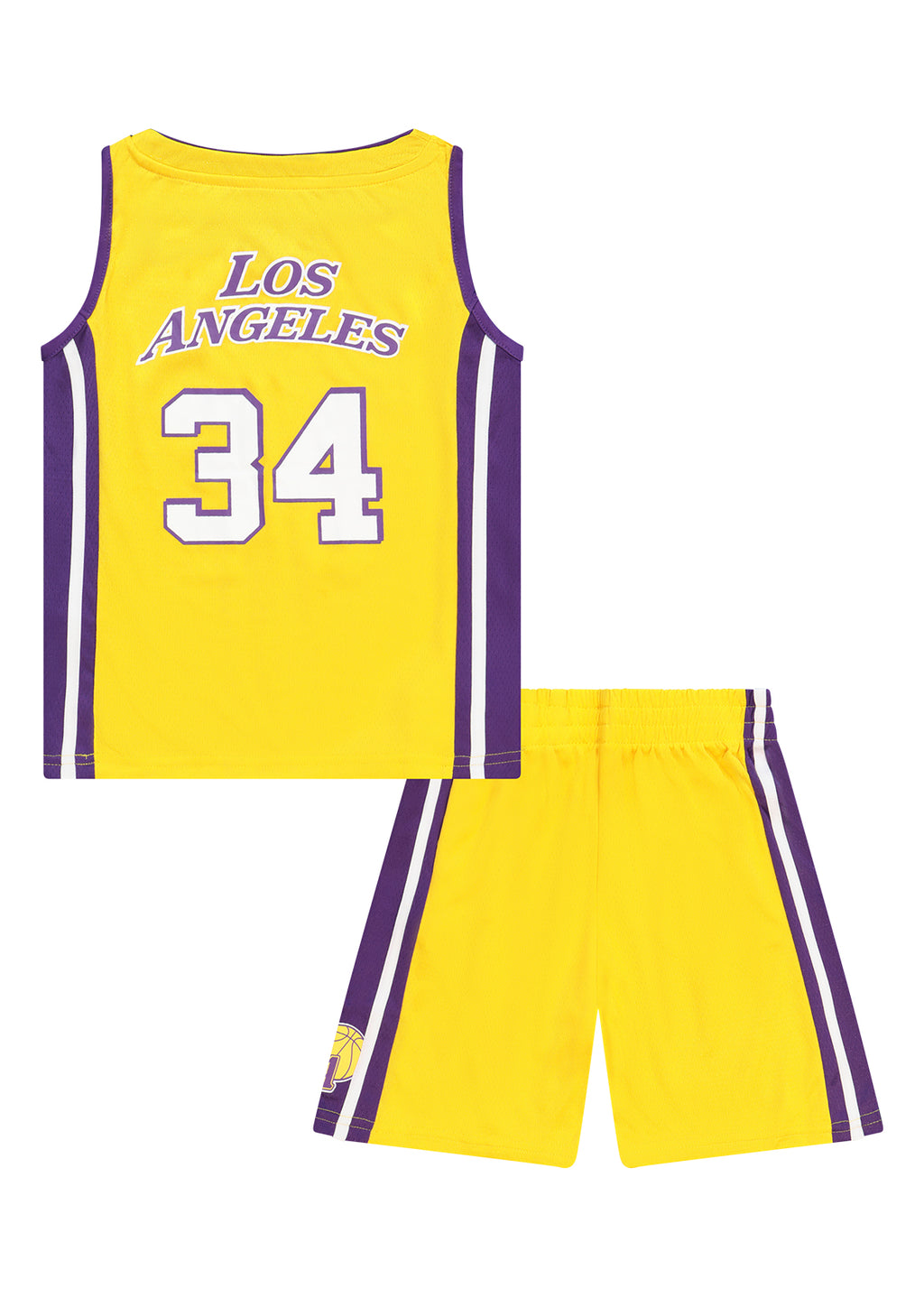 חליפת טריקו NAMES הדפס LOS ANGELES פסים סגולים וכדורסל לילדים Yellow / 2Y