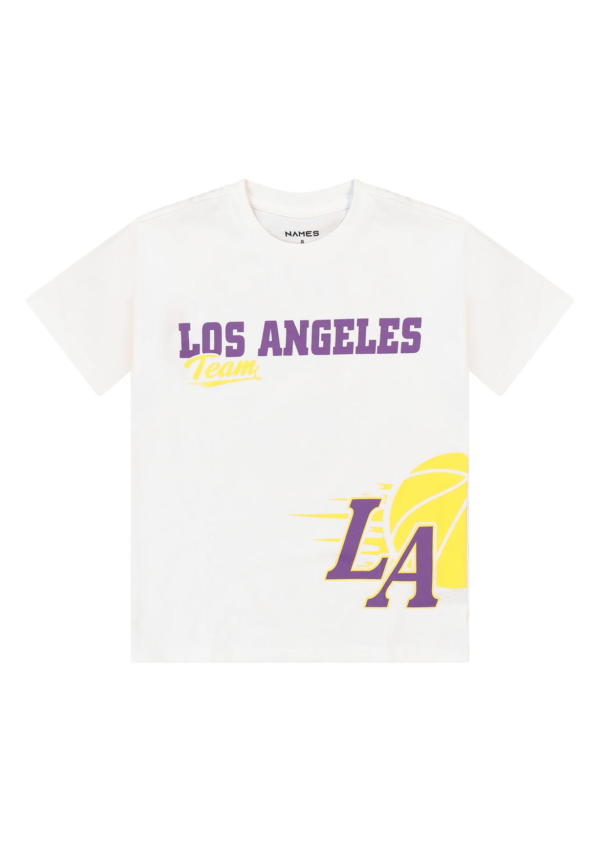 חולצת טישרט NAMES הדפס CHICAGO בולט וסמל שור קדמי לילדים WHITE / 2Y