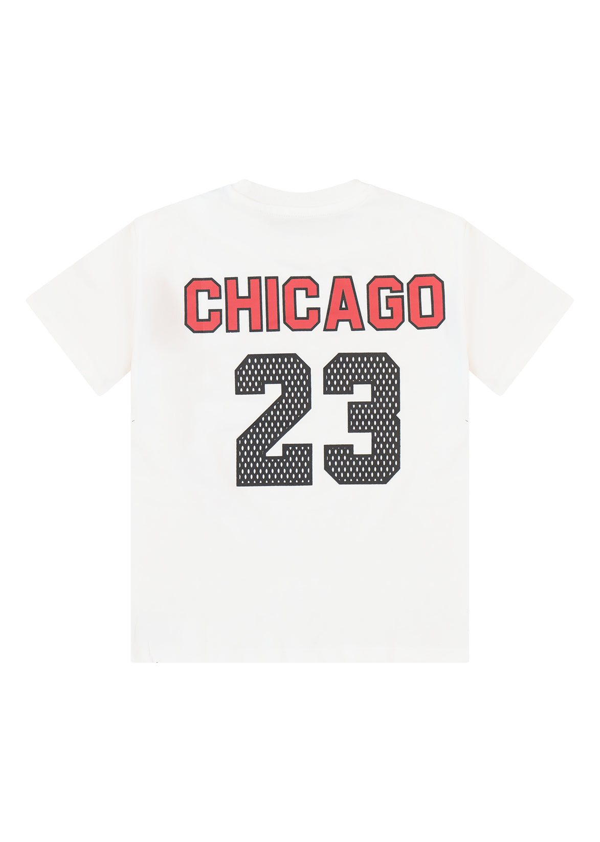 חולצת טישרט NAMES הדפס CHICAGO בולט וסמל שור קדמי לילדים WHITE / 2Y