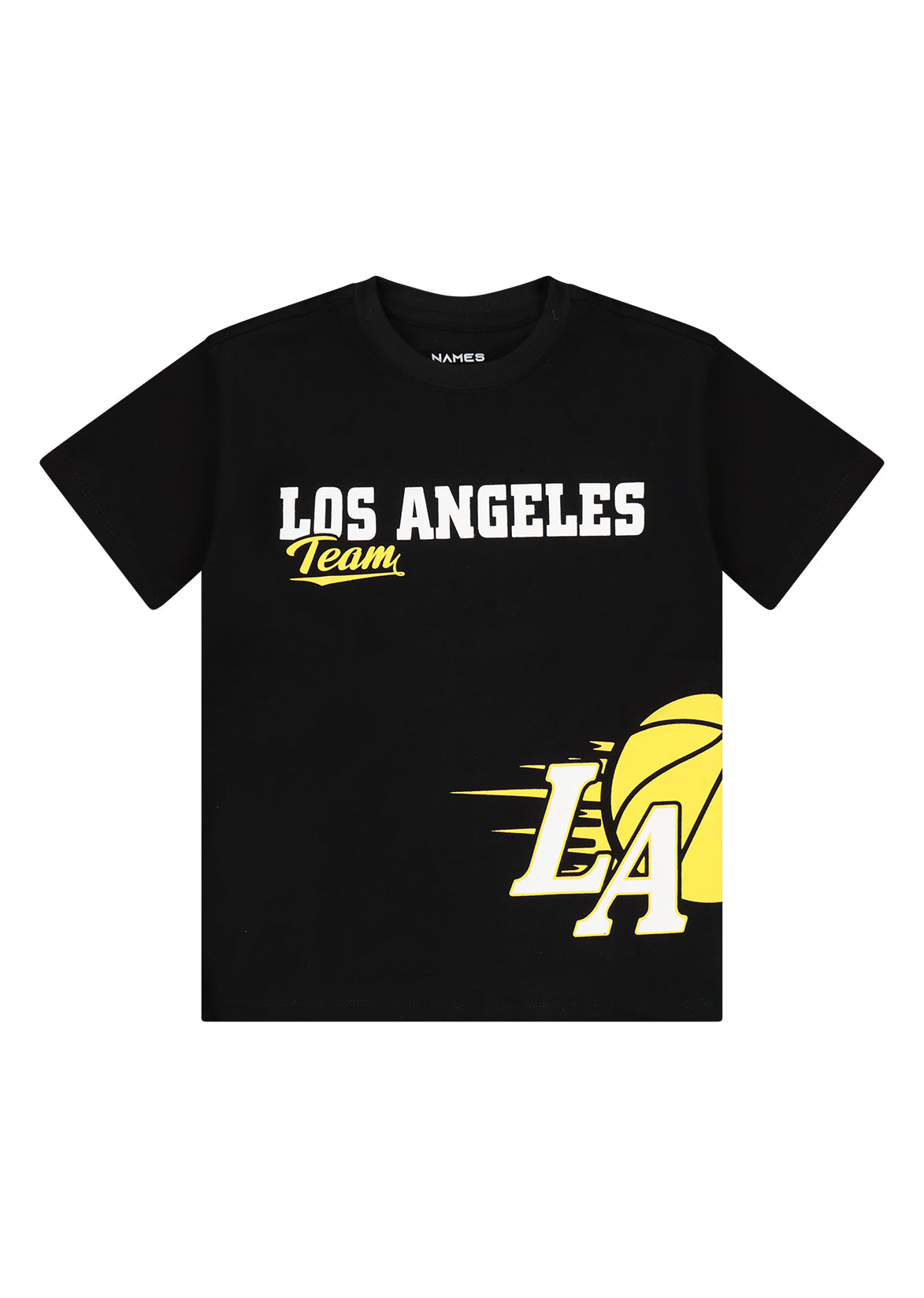 חולצת טישרט NAMES הדפס CHICAGO בולט וסמל שור קדמי לילדים BLACK / 2Y