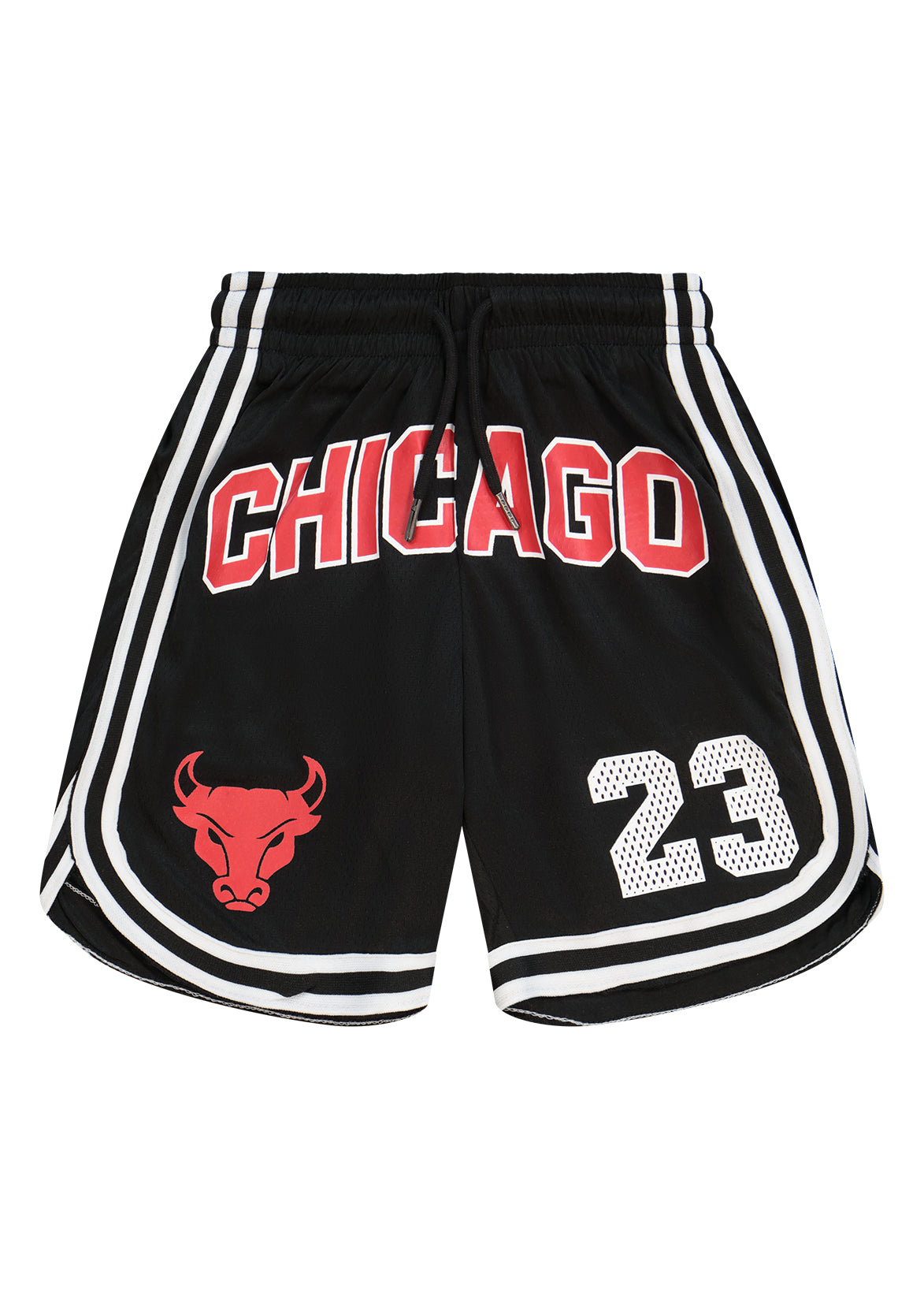 מכנסי שורט NAMES הדפס CHICAGO גדול וסמל שור בצד לילדים
