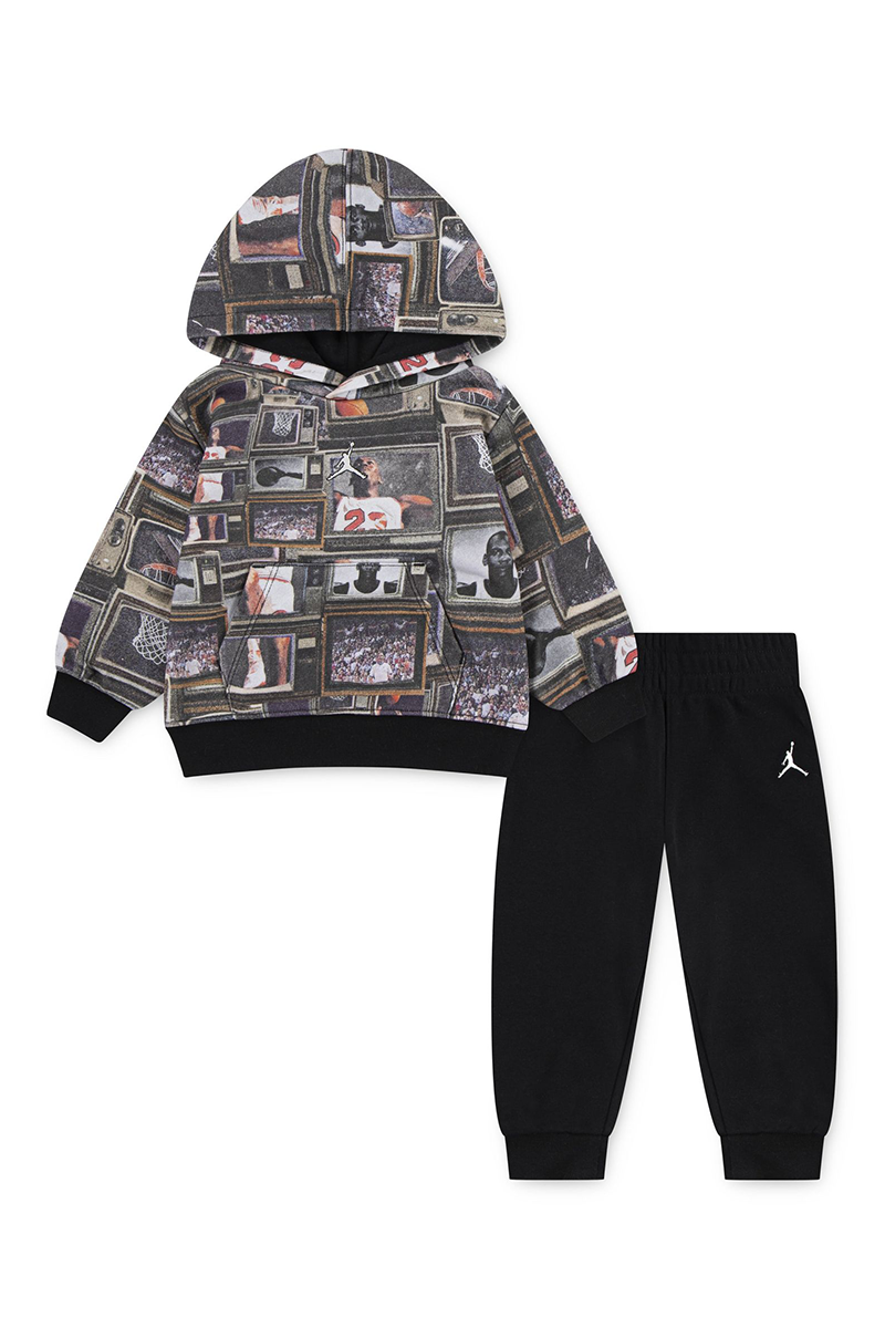 חליפת טרנינג JORDAN קפוצ’ון בהדפס ייחודי כדורסל לתינוקות