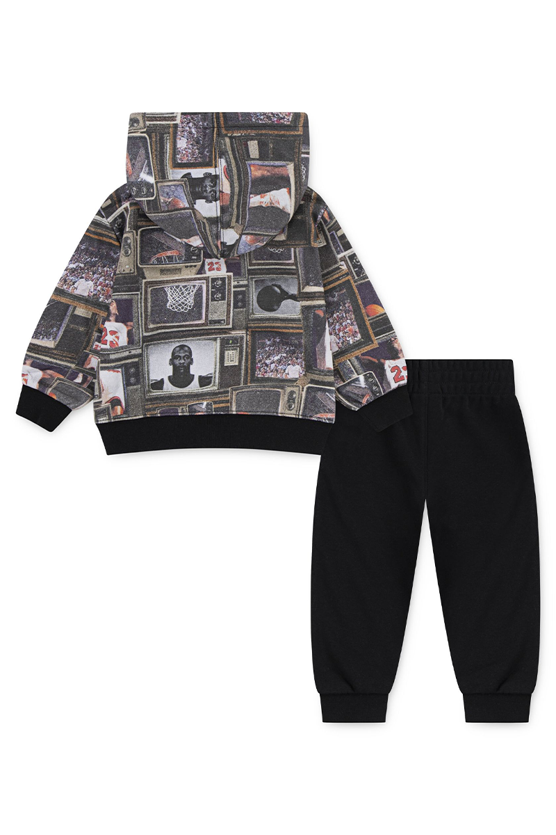 חליפת טרנינג JORDAN קפוצ’ון בהדפס ייחודי כדורסל לתינוקות