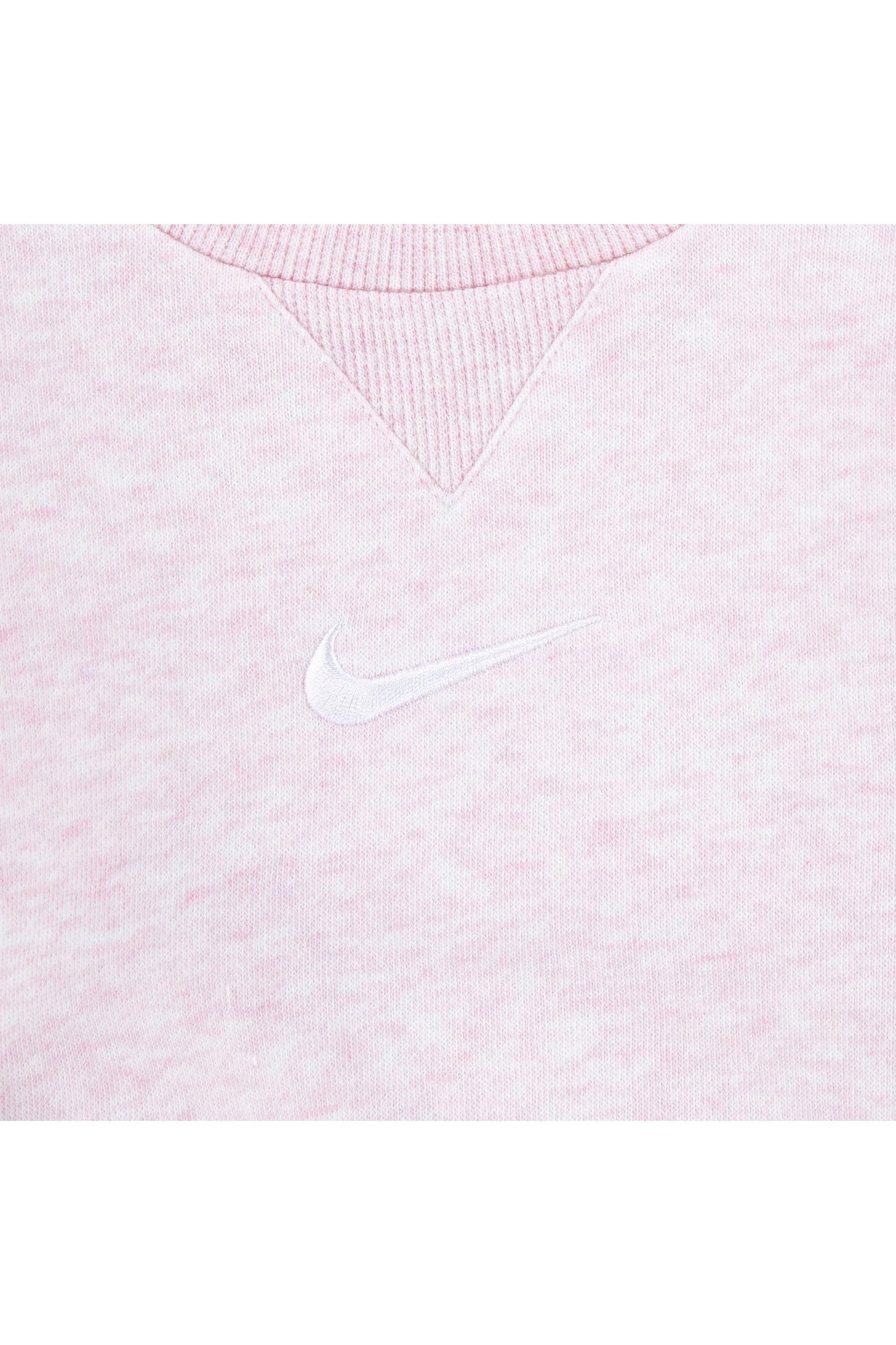 חליפת טרנינג NIKE לוגו סווש קטן בחזית לתינוקות Pink / 12M