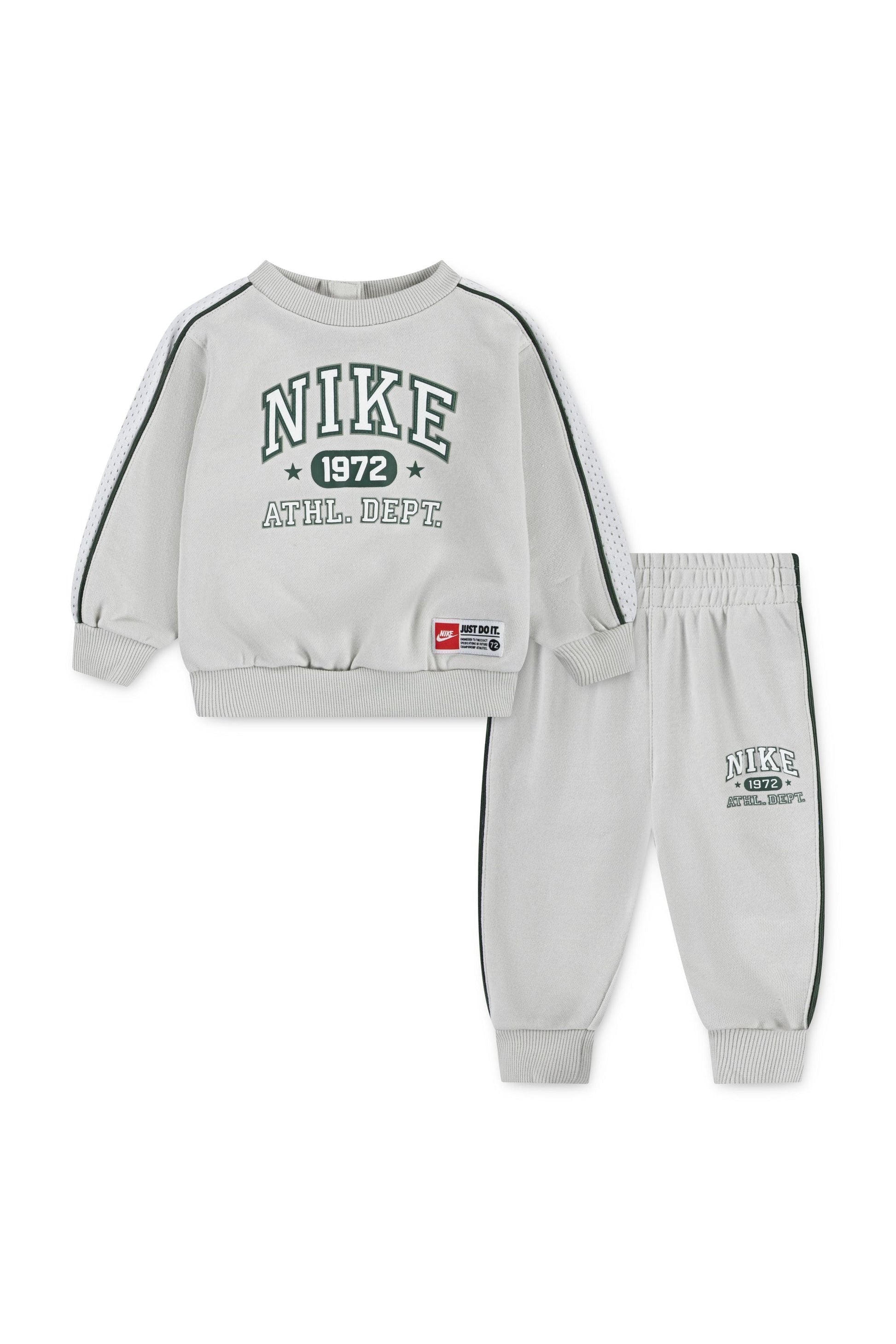 חליפת טרנינג NIKE הדפס בסגנון קולג'  לתינוקות BLACK / 12M