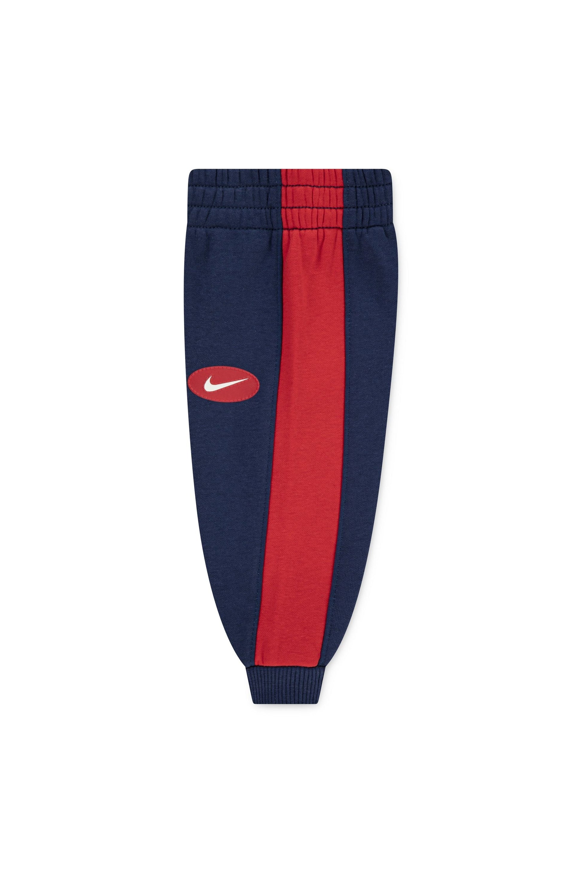 חליפת טרנינג NIKE עם פסי צד שחורים ולוגו קדמי לתינוקות BLUE / 12M