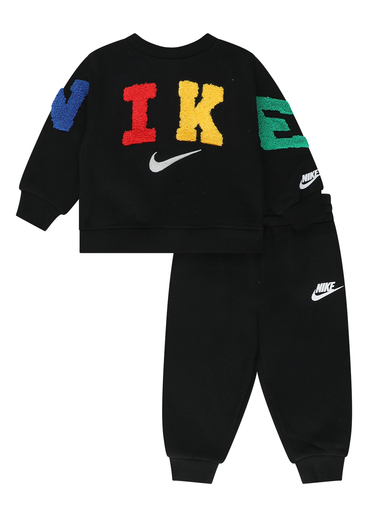 חליפת טרנינג NIKE סווטשירט לוגו ומכנסי ג׳וגר לתינוקות BLACK / 12M