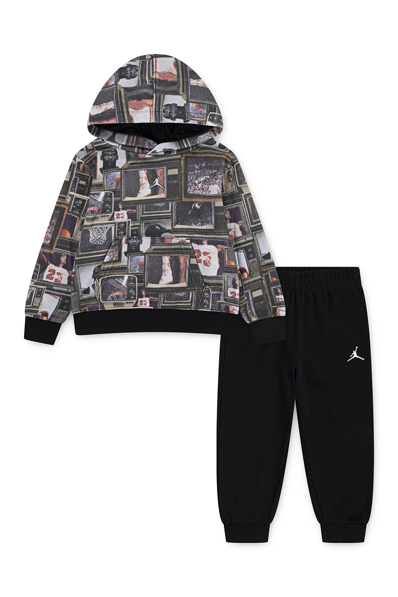 חליפת טרנינג JORDAN קפוצ’ון בהדפס ייחודי כדורסל לילדים