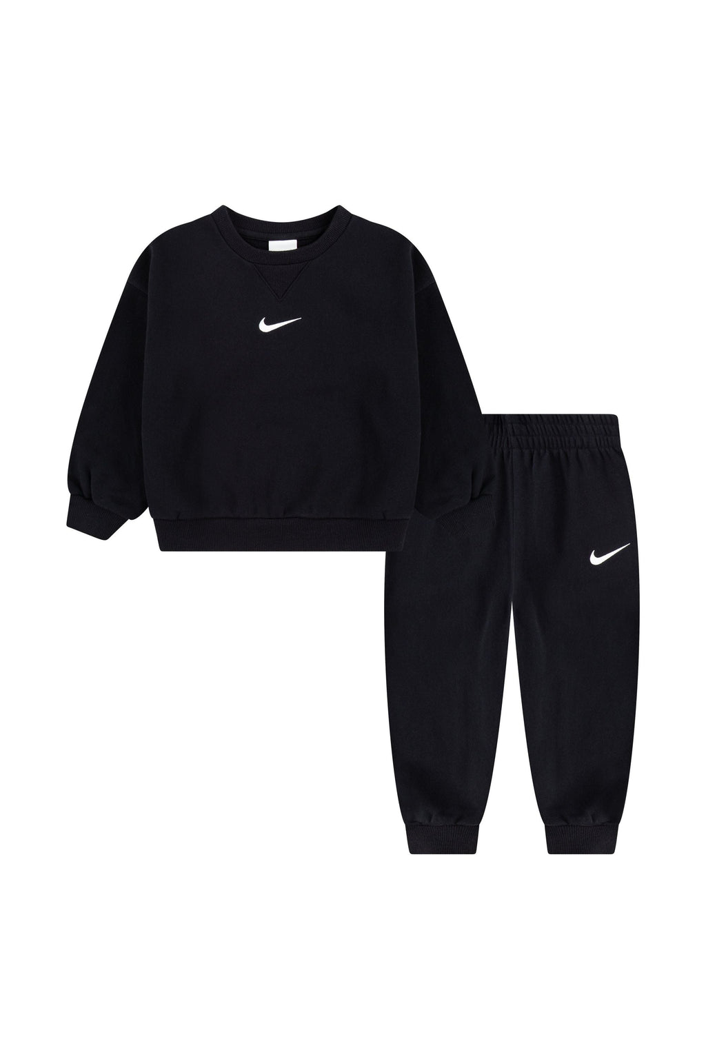 חליפת טרנינג NIKE עם לוגו סווש לבן לילדות BLACK / 2Y