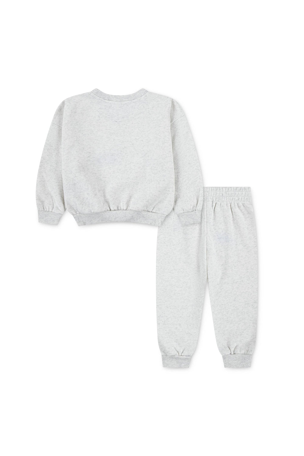 חליפת טרנינג NIKE לוגו סווש קטן בחזית לילדות BEIGE / 2Y