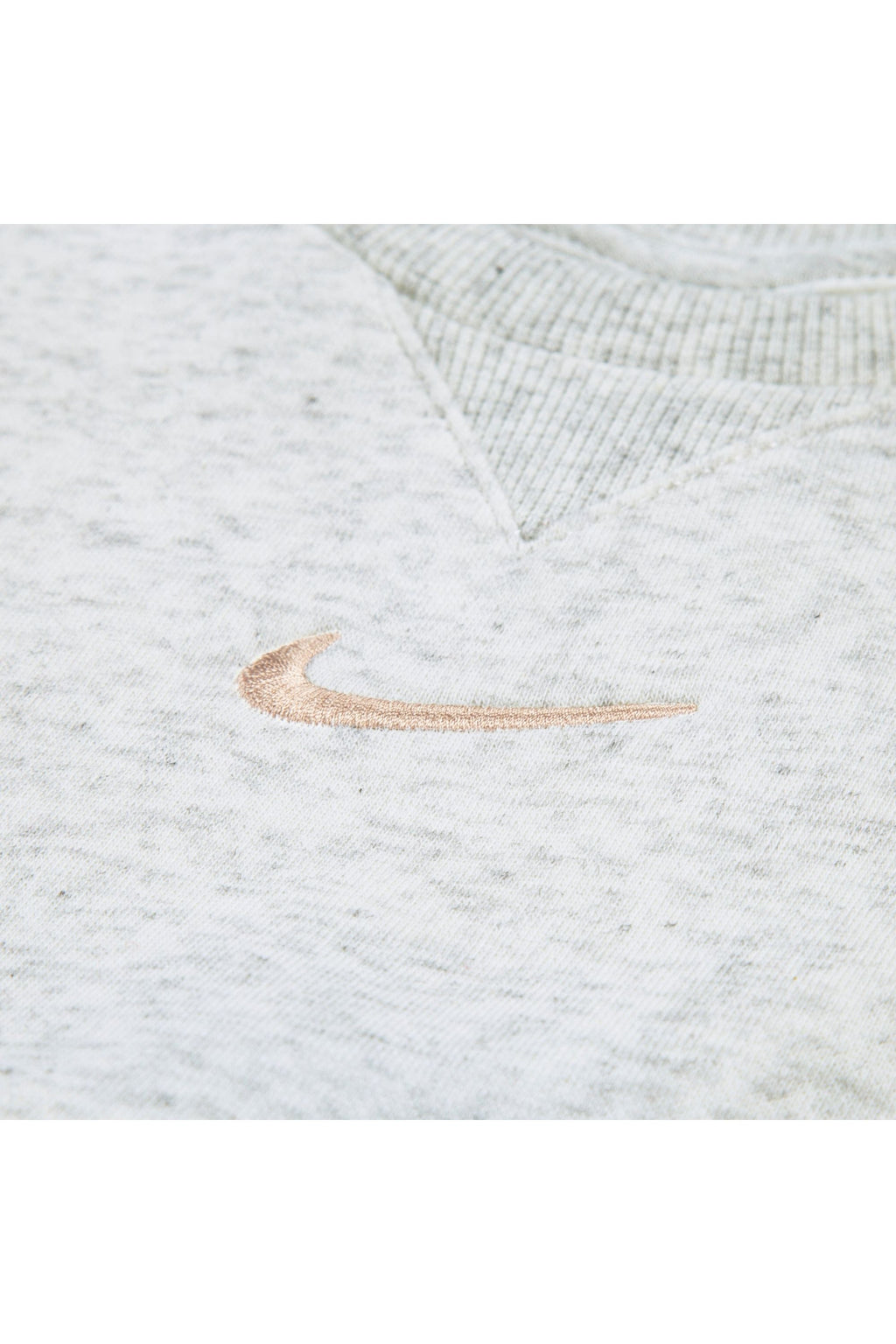 חליפת טרנינג NIKE לוגו סווש קטן בחזית לילדות BEIGE / 2Y