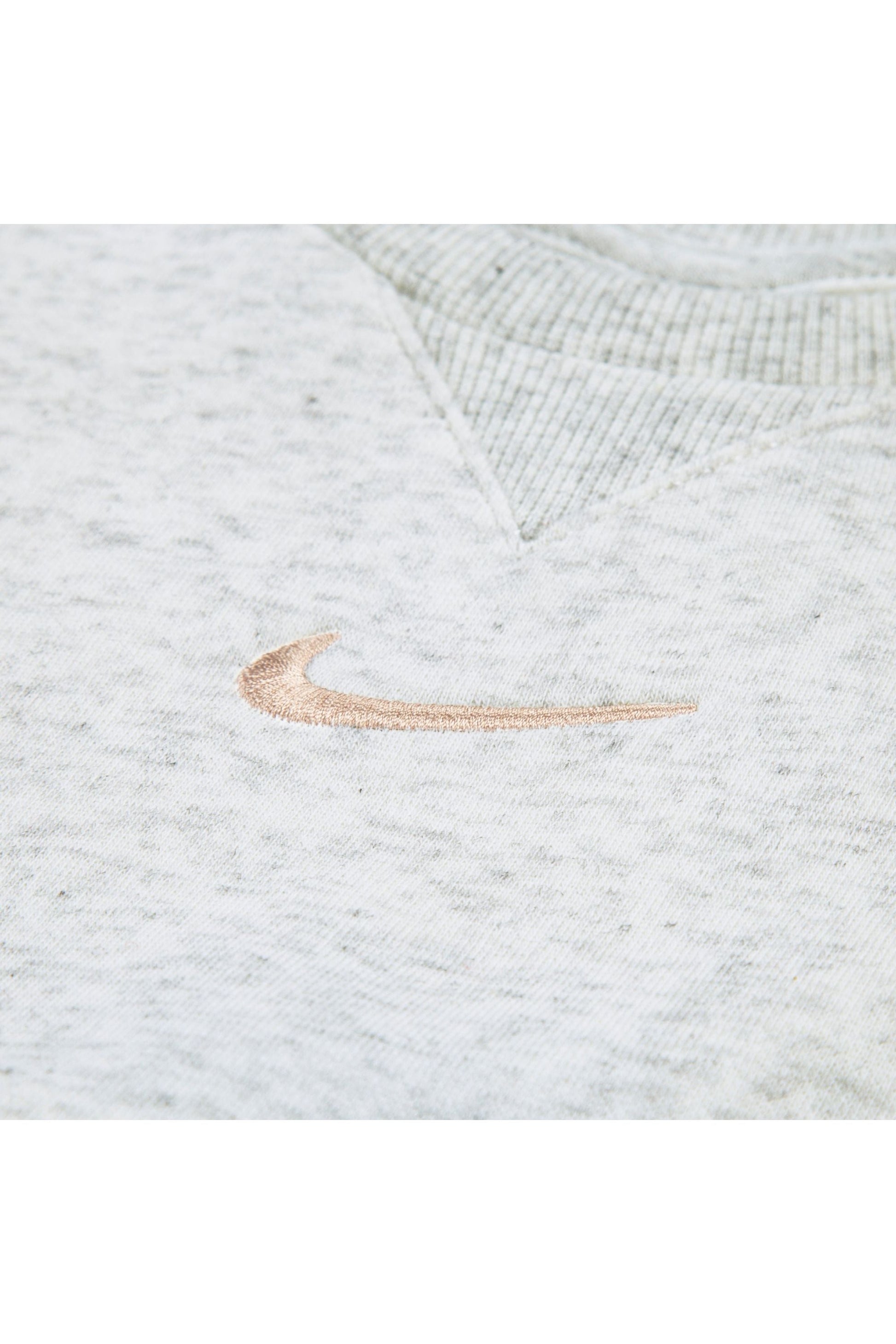 חליפת טרנינג NIKE לוגו סווש קטן בחזית לילדות BEIGE / 2Y