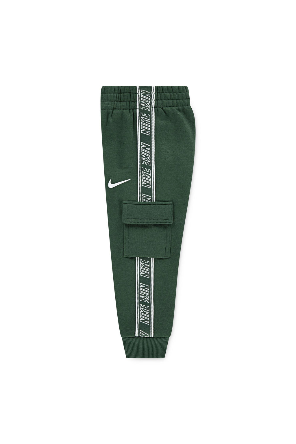 חליפת טרנינג NIKE קפוצ'ון ופסי לוגו לבנים לילדים Green / 2Y