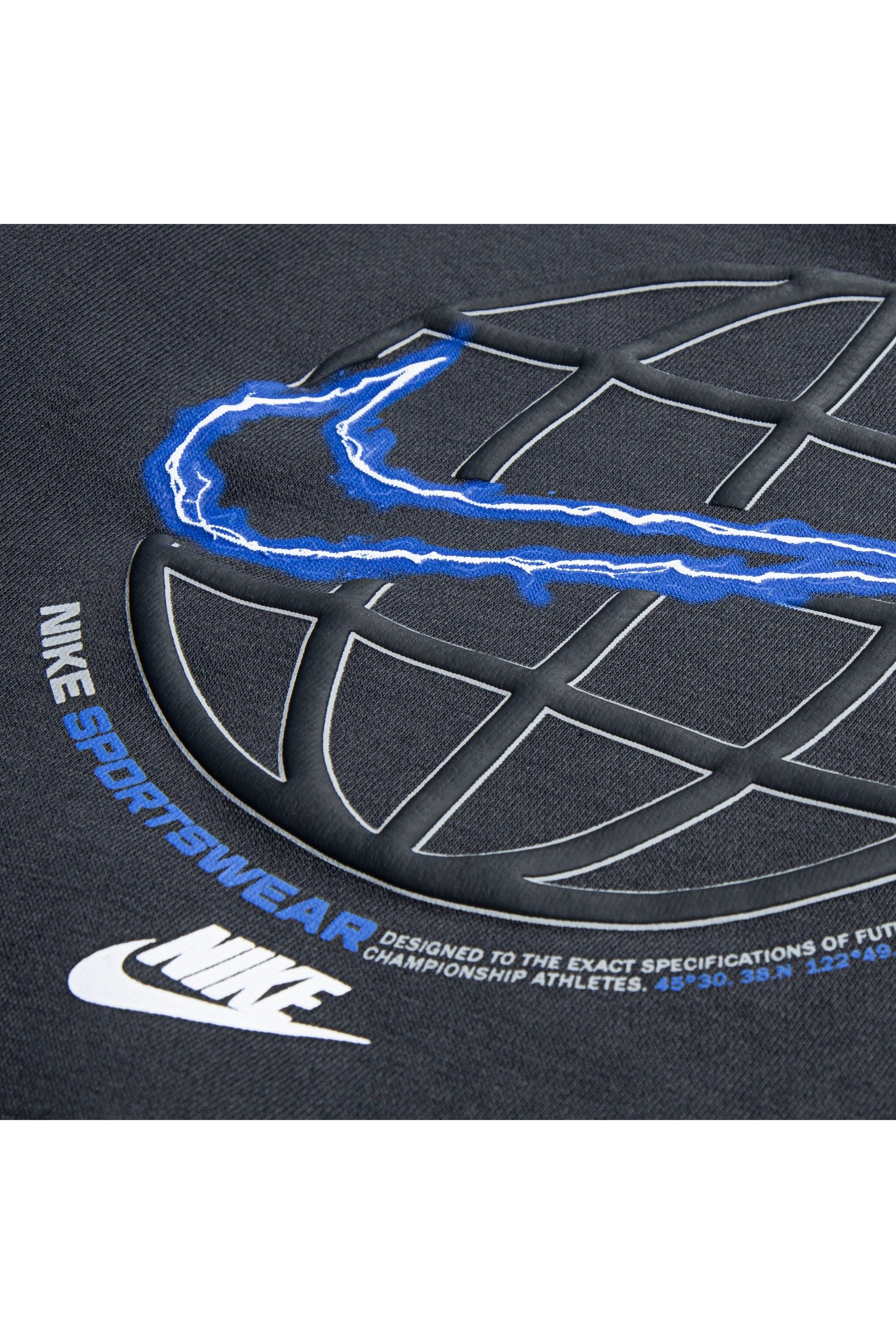 חליפת טרנינג NIKE עם הדפס כדור עולם ולוגו סווש לילדים BLUE / 2Y