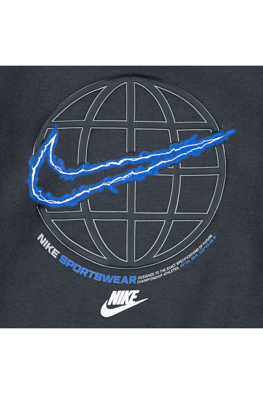 חליפת טרנינג NIKE עם הדפס כדור עולם ולוגו סווש לילדים BLUE / 2Y