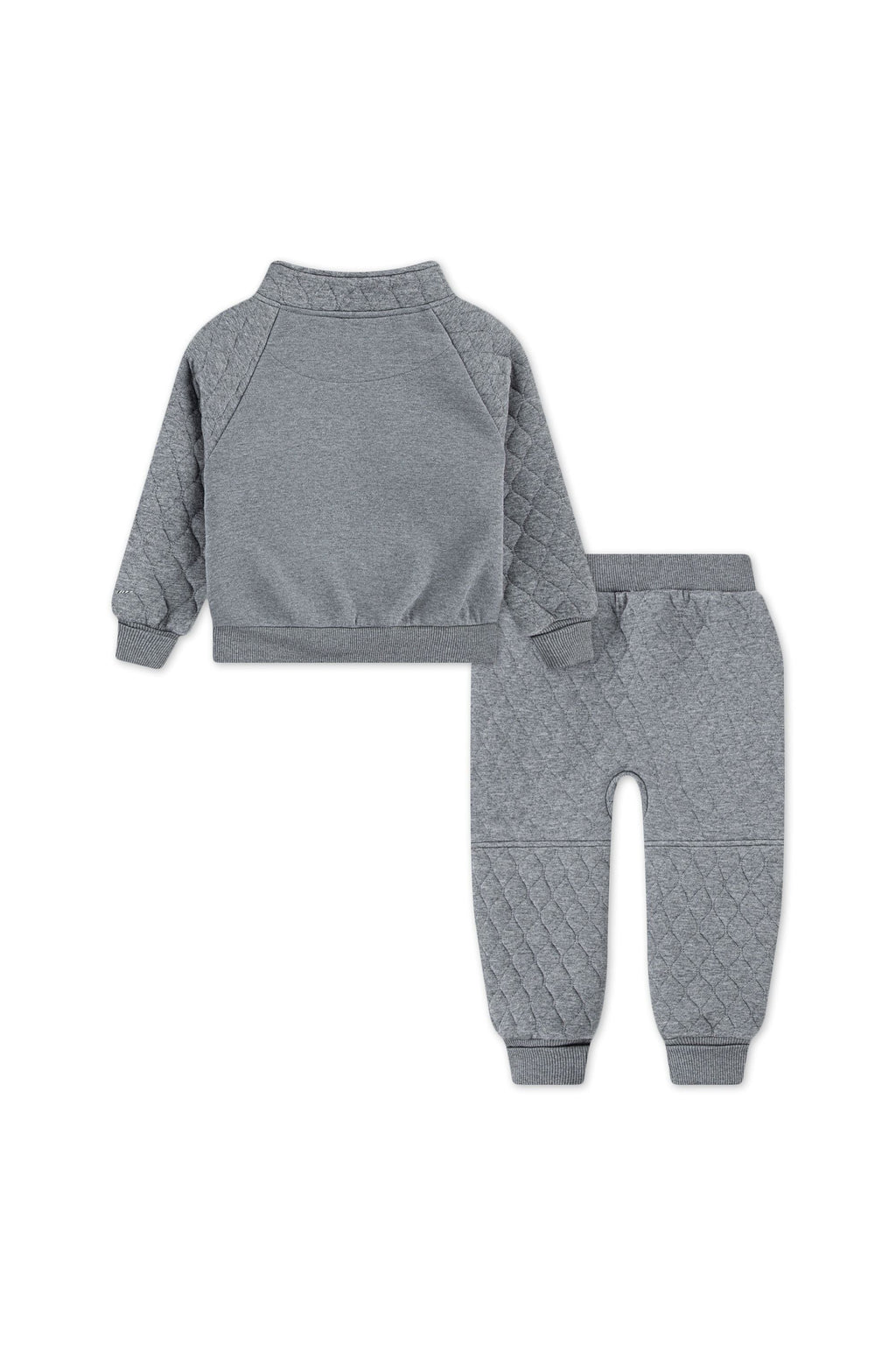 חליפת טרנינג קווילט NIKE אפורה עם לוגו רקום לילדים BLACK / 2Y